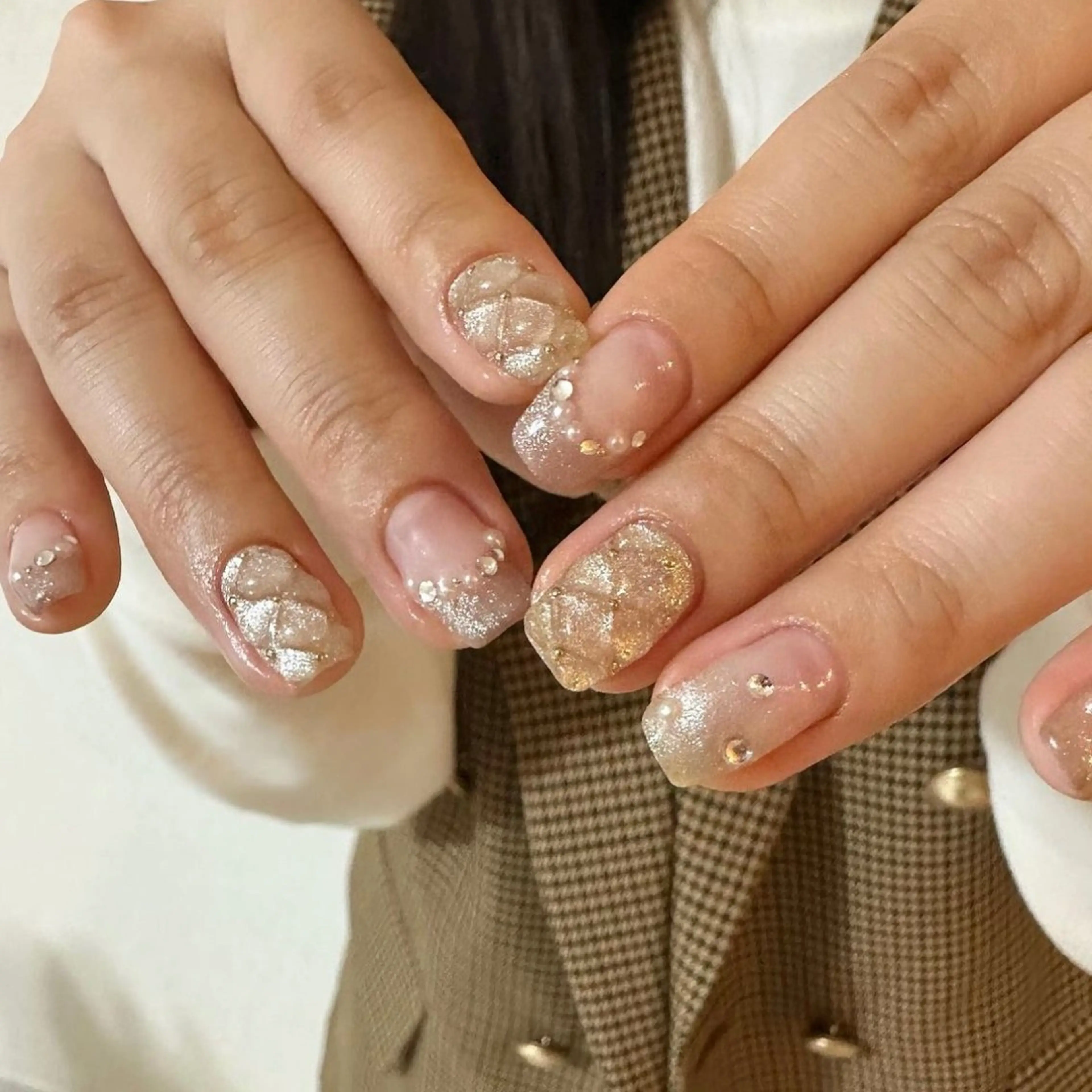 ネイル アートネイル フレンチネイル 氷ネイル・うるうるネイル 韓国ネイル ロングネイル 🪞KAPE NAIL 🪞のネイルデザイン