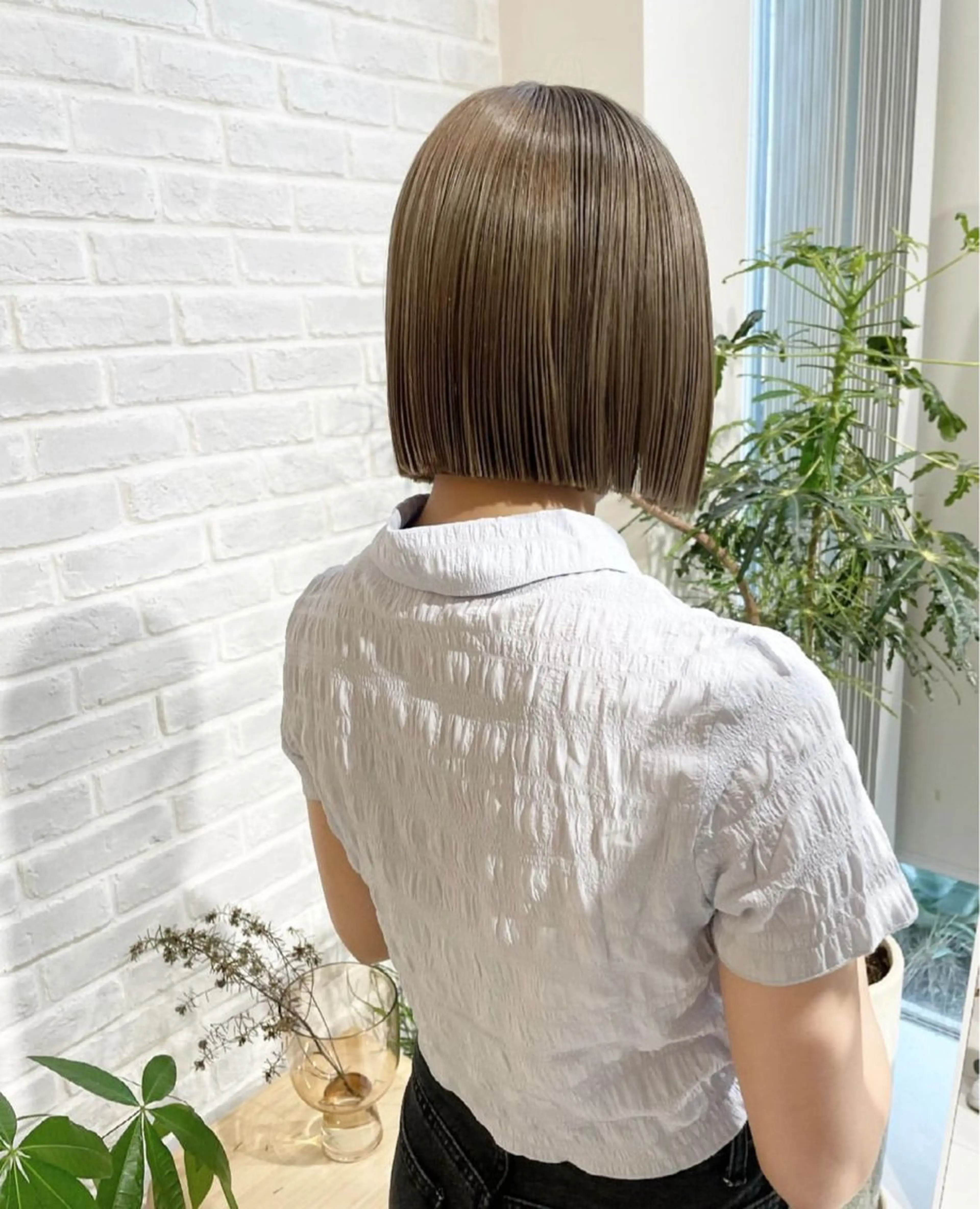 ミディアム ヘアカラー トリートメント ハイトーン/ 髪質改善/ヒロタリカのヘアスタイル