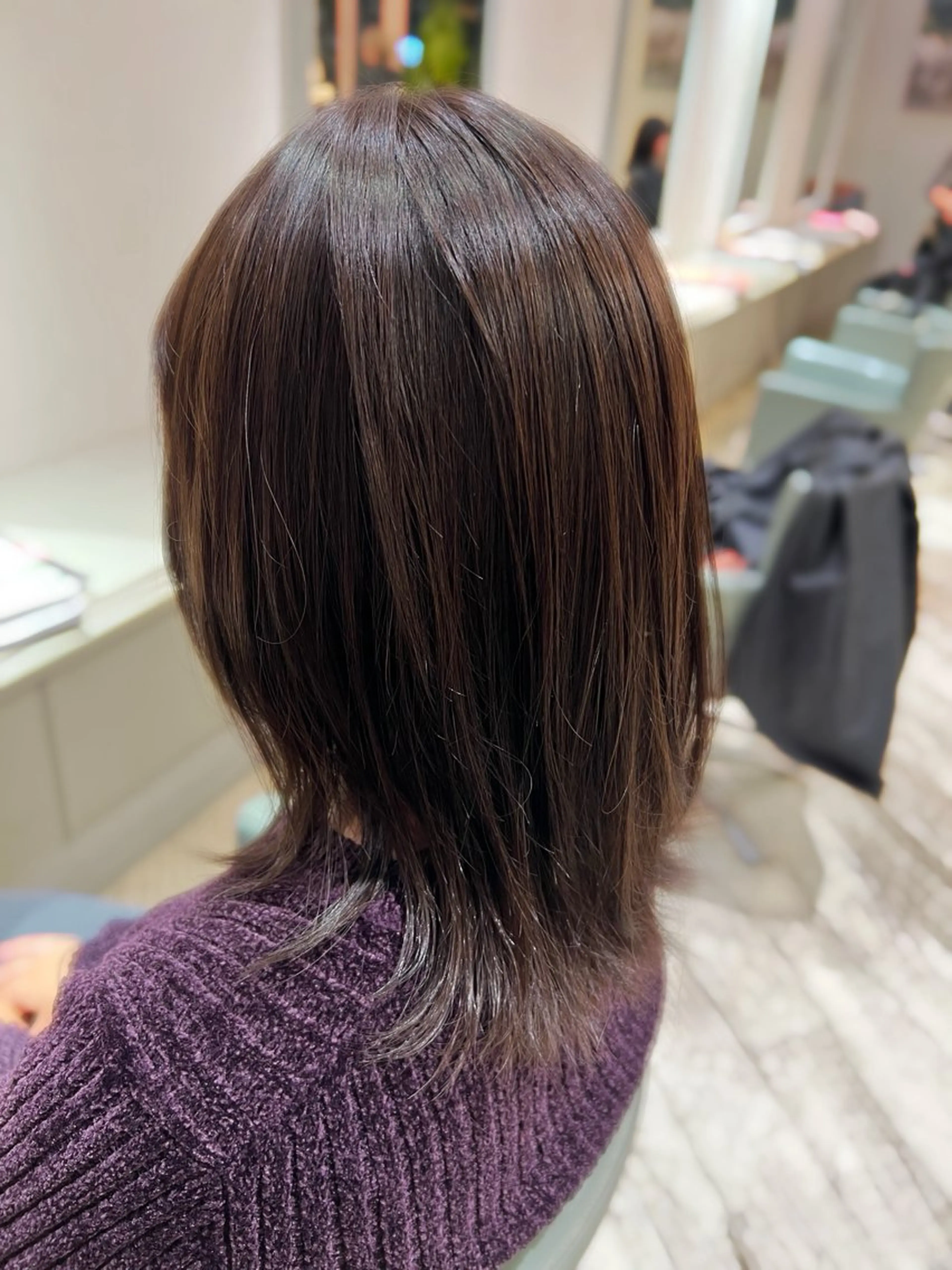 ミディアム カラー ﾕｳﾅ/ パーマ🐰のヘアスタイル