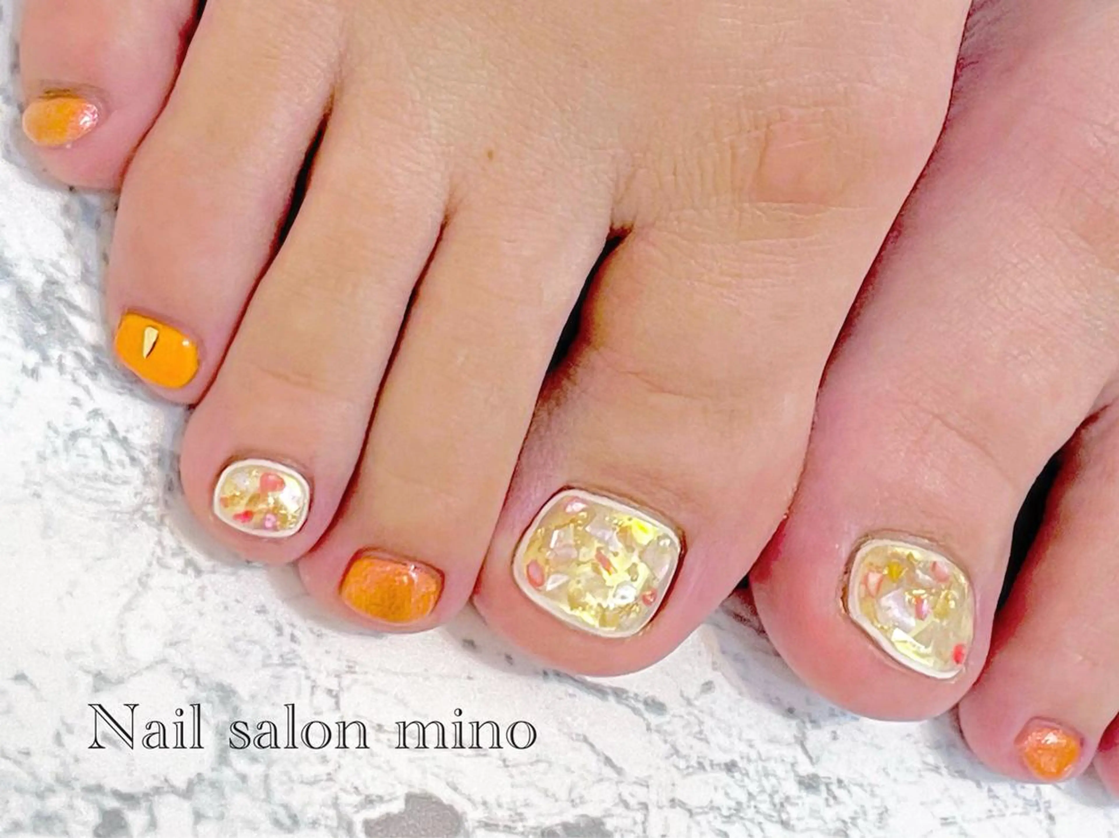 ネイル アートネイル フットネイル シンプルネイル 三野　nail salon minoのネイルデザイン