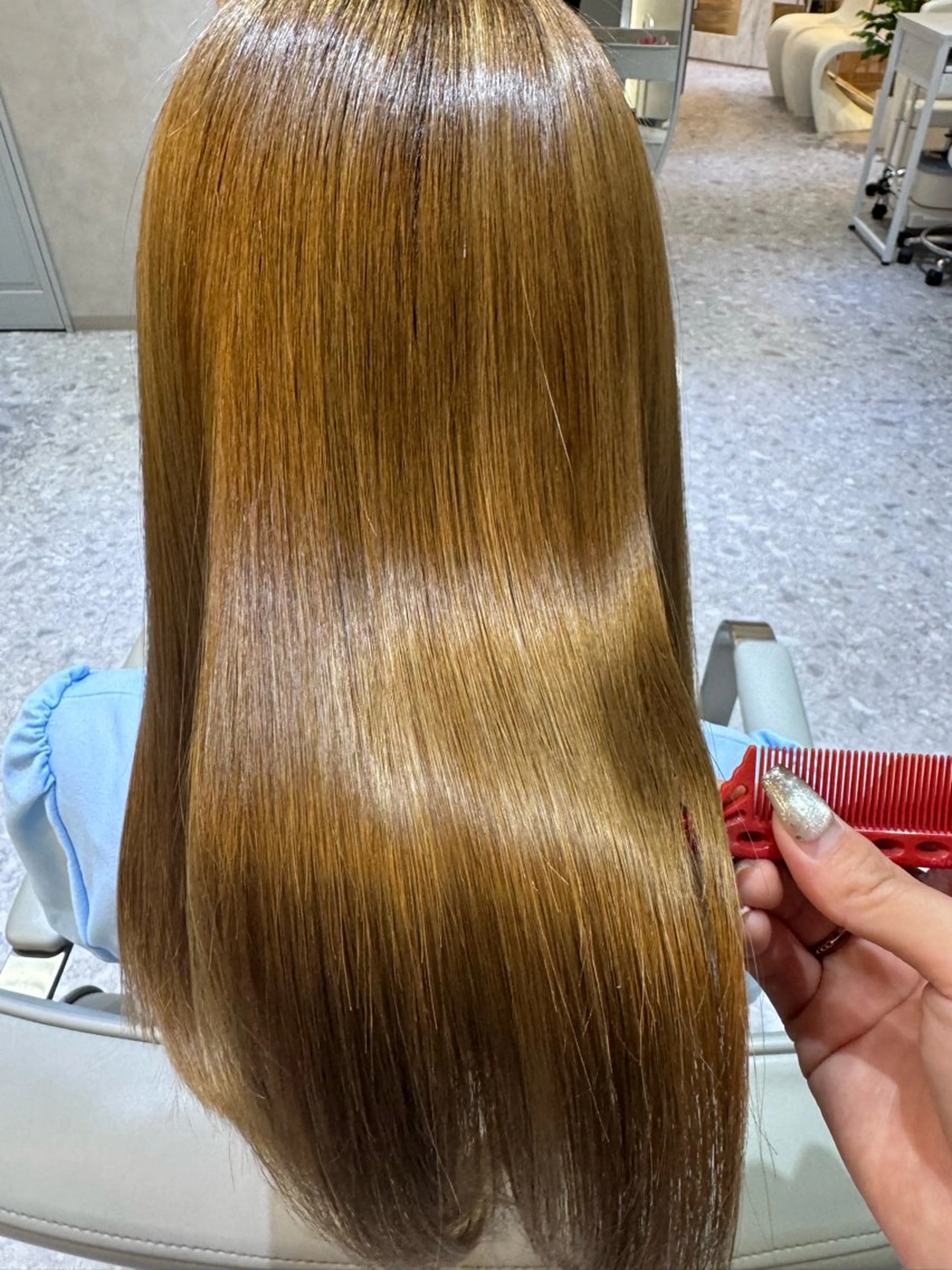 セミロング カラー カット ヘアカラー トリートメント 🎀髪質改善/艶髪/ 艶カラー🎀浅田涼風のヘアスタイル