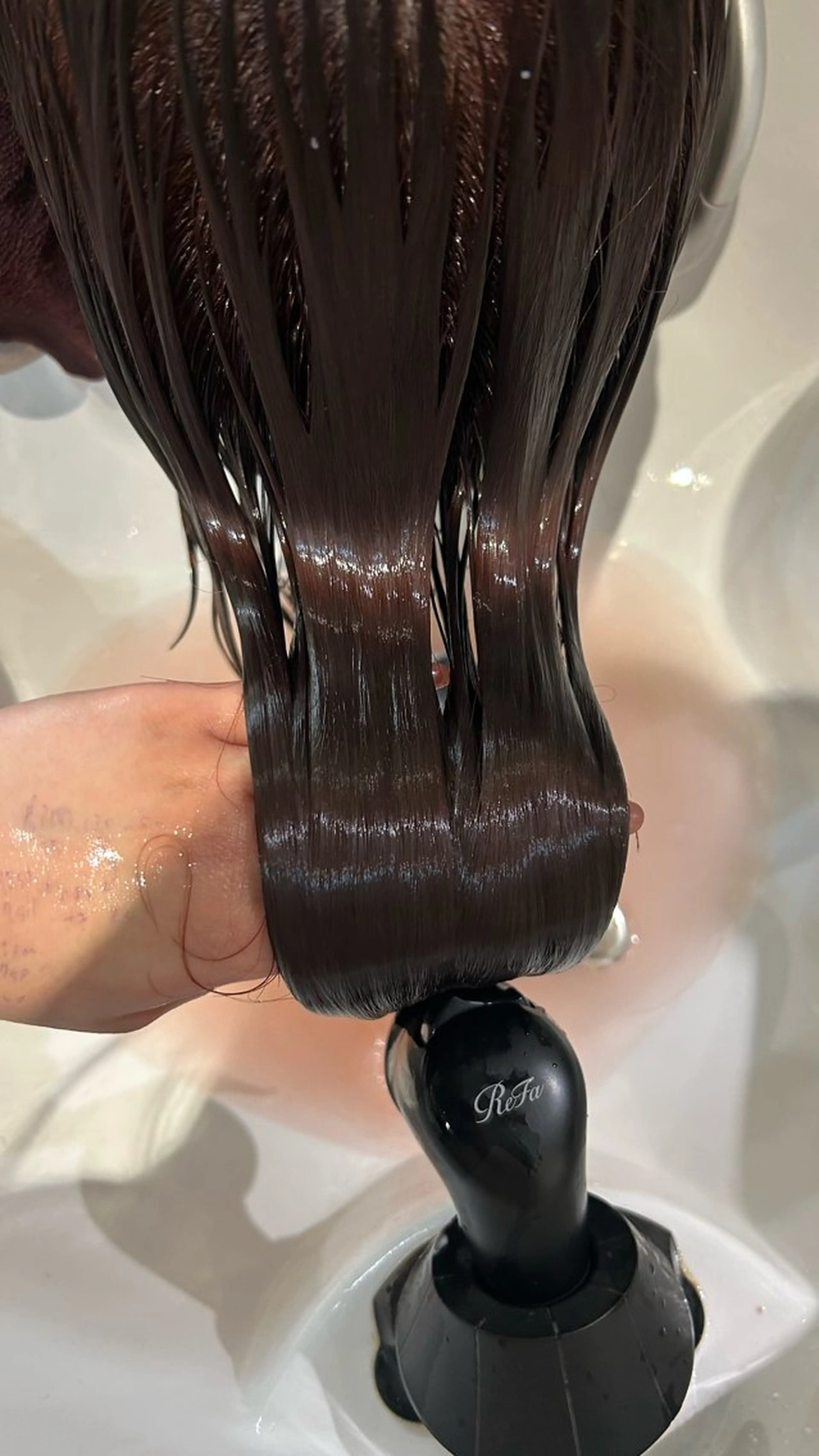 セミロング 縮毛矯正/ブリーチ 無しWカラーのヘアスタイル