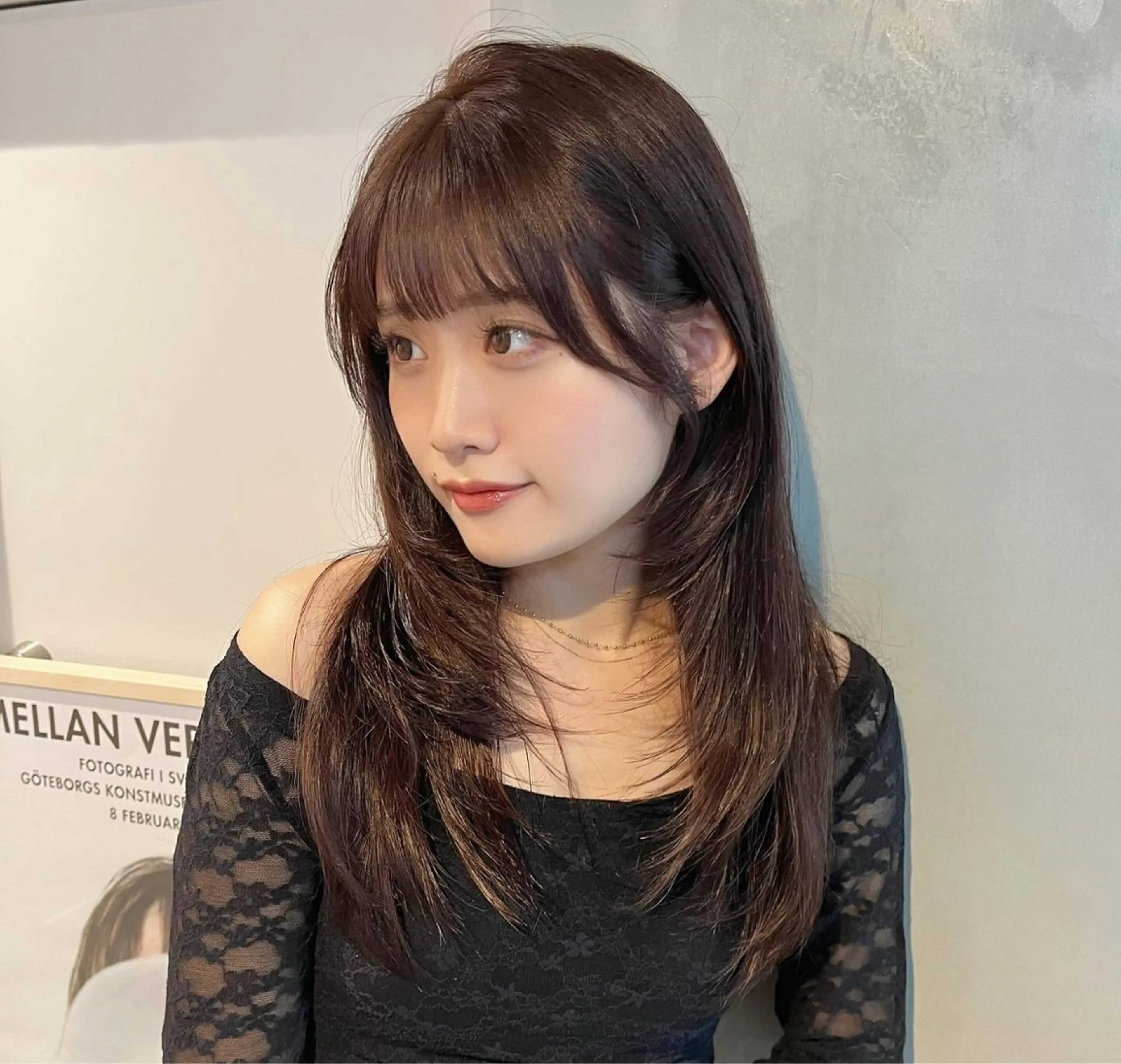 ロング カラー レイヤーカット 似合わせカット カット ヘアカラー トリートメント ナツミ/透明感カラー /酸性ストレートのヘアスタイル