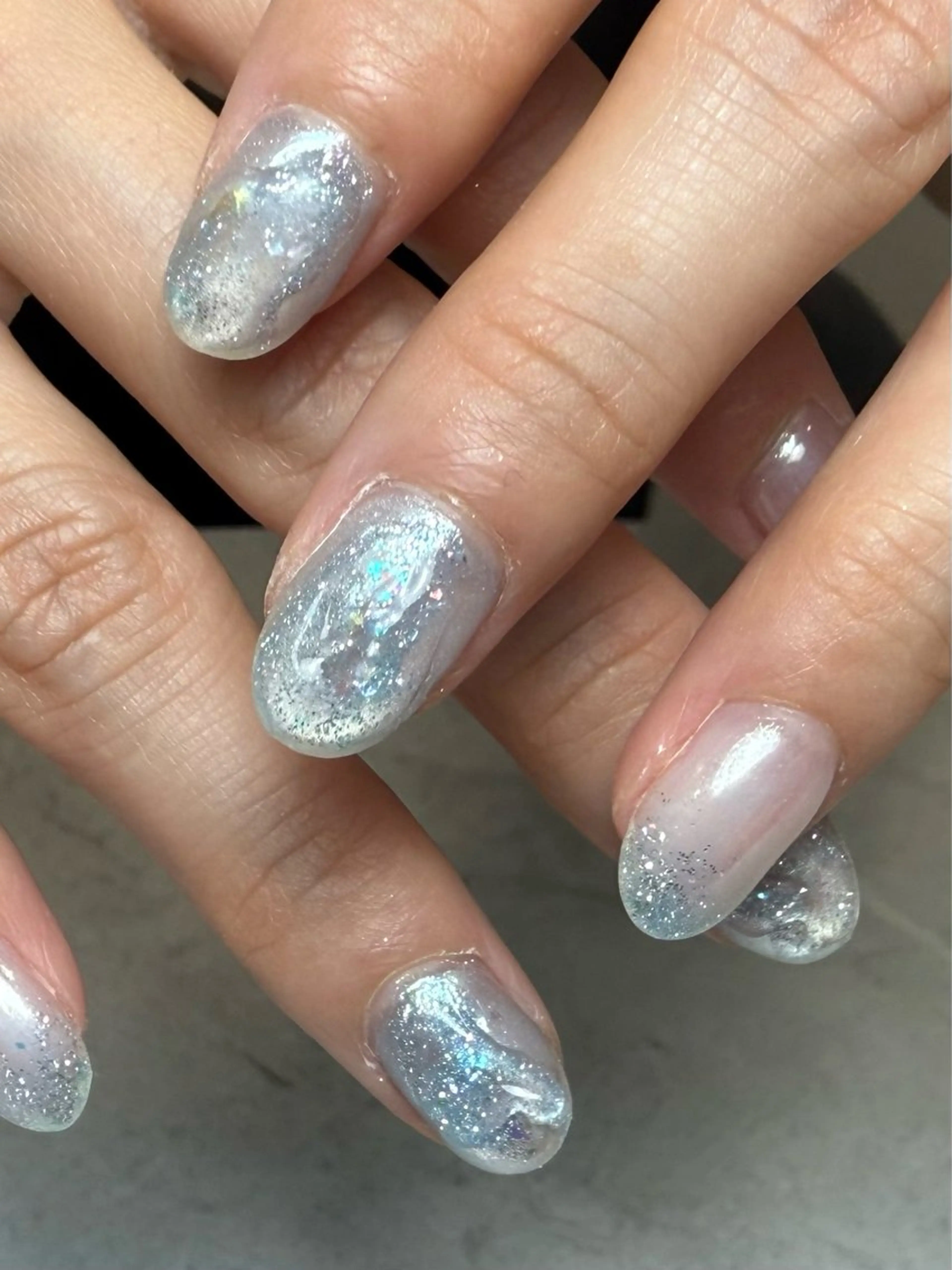 ネイル フラッシュネイル ラメ(グリッター) マグネットネイル A. nailのネイルデザイン