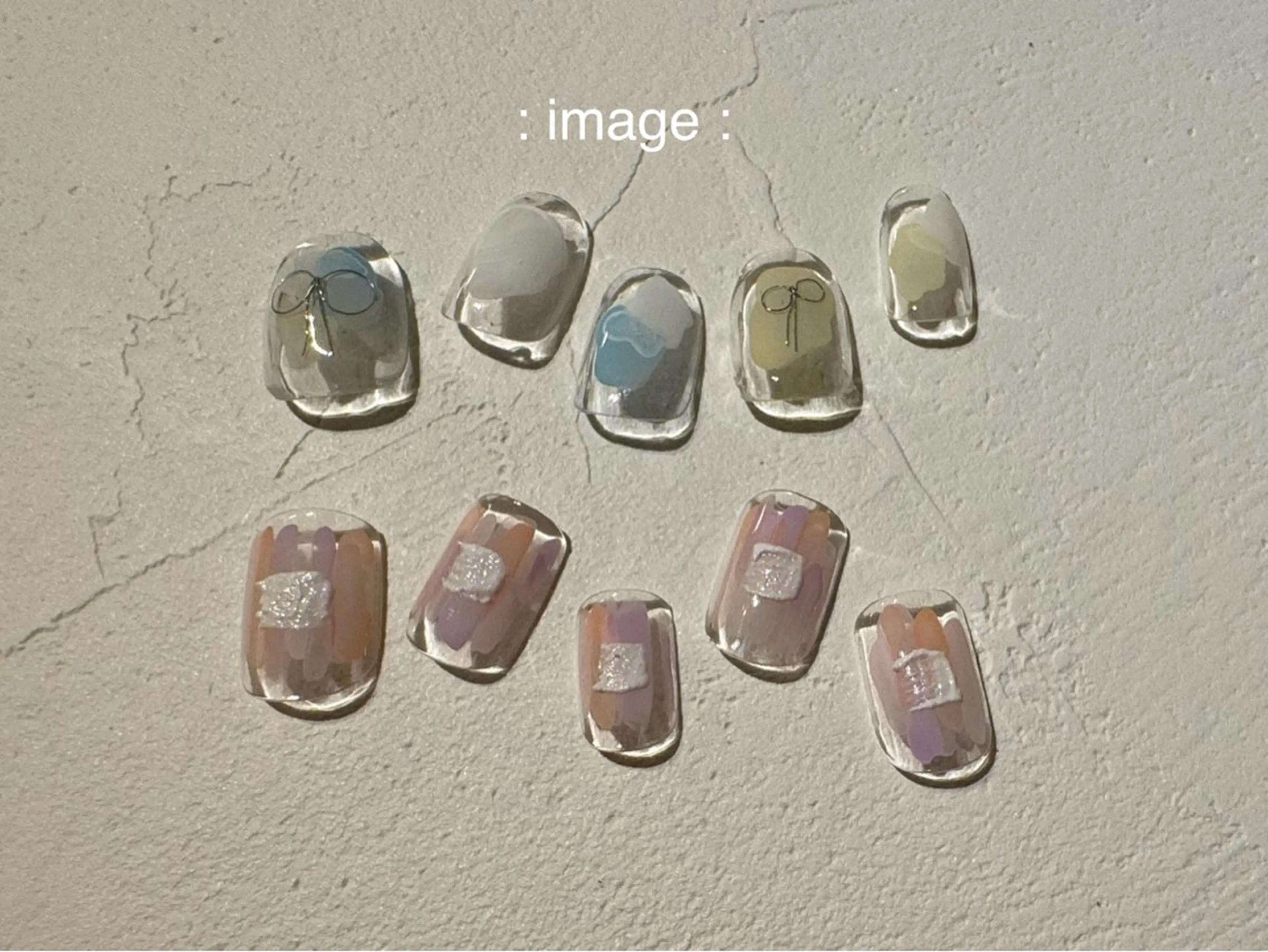 ネイル 韓国ネイル リボン ハンドネイル MARU NAIL Hinaのネイルデザイン