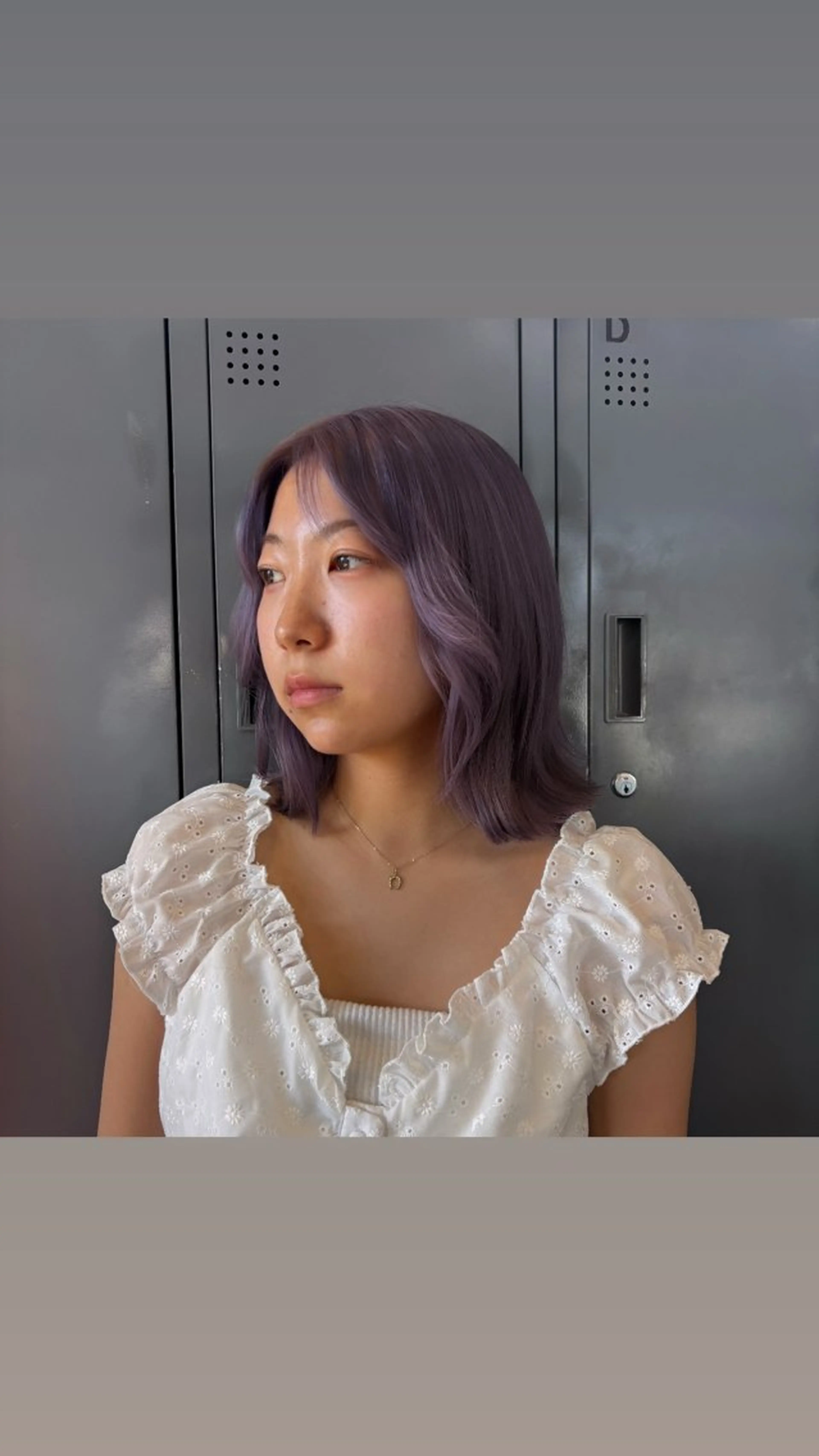 ミディアム カット ヘアカラー トリートメント ヘッドスパ ヘアセット ☘️かわいいハイトー ン☘️nonokaのヘアスタイル