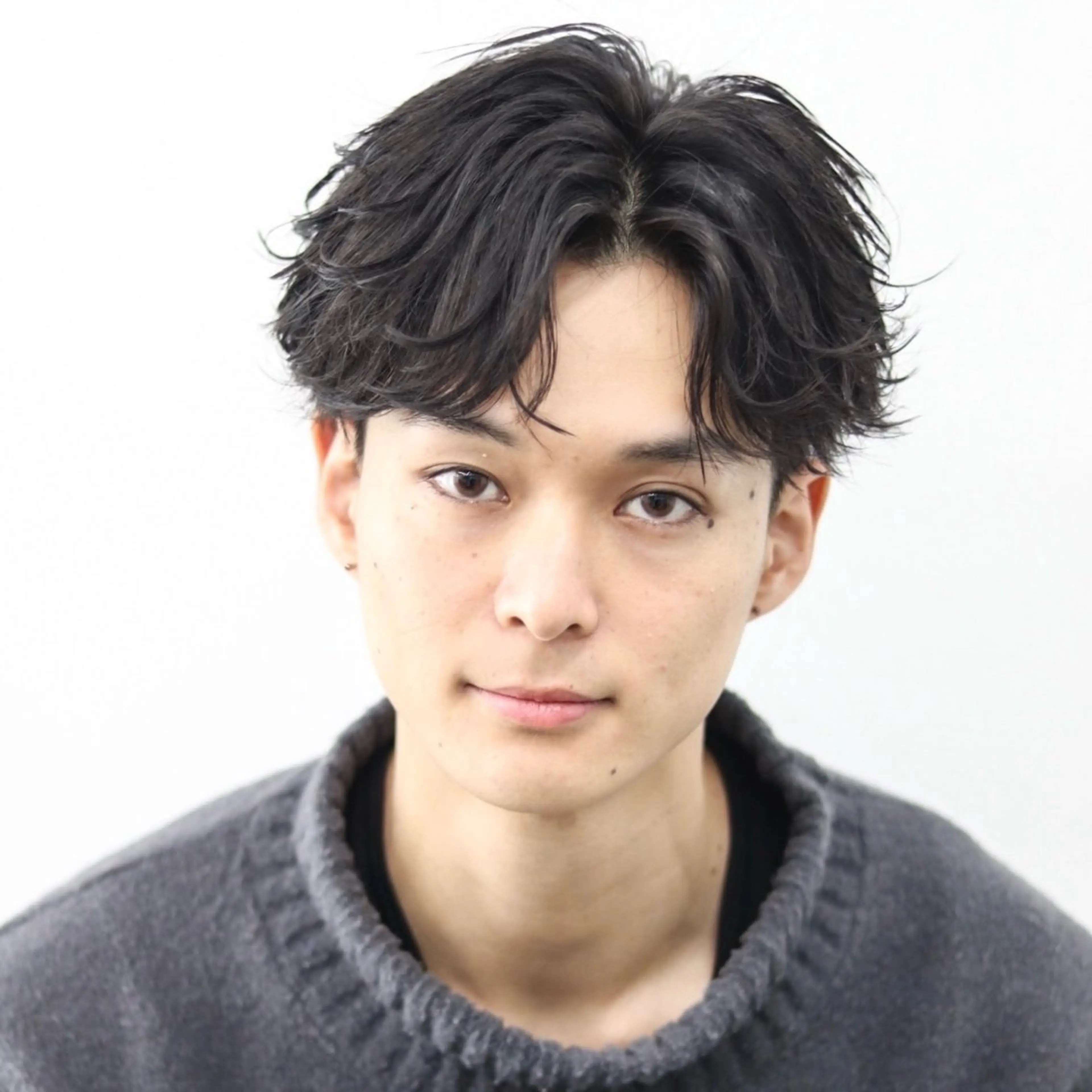 ミディアム カラー パーマ メンズ カット ヘアカラー トリートメント シースルーマッシュ/ メンズ/KYOHEIのヘアスタイル