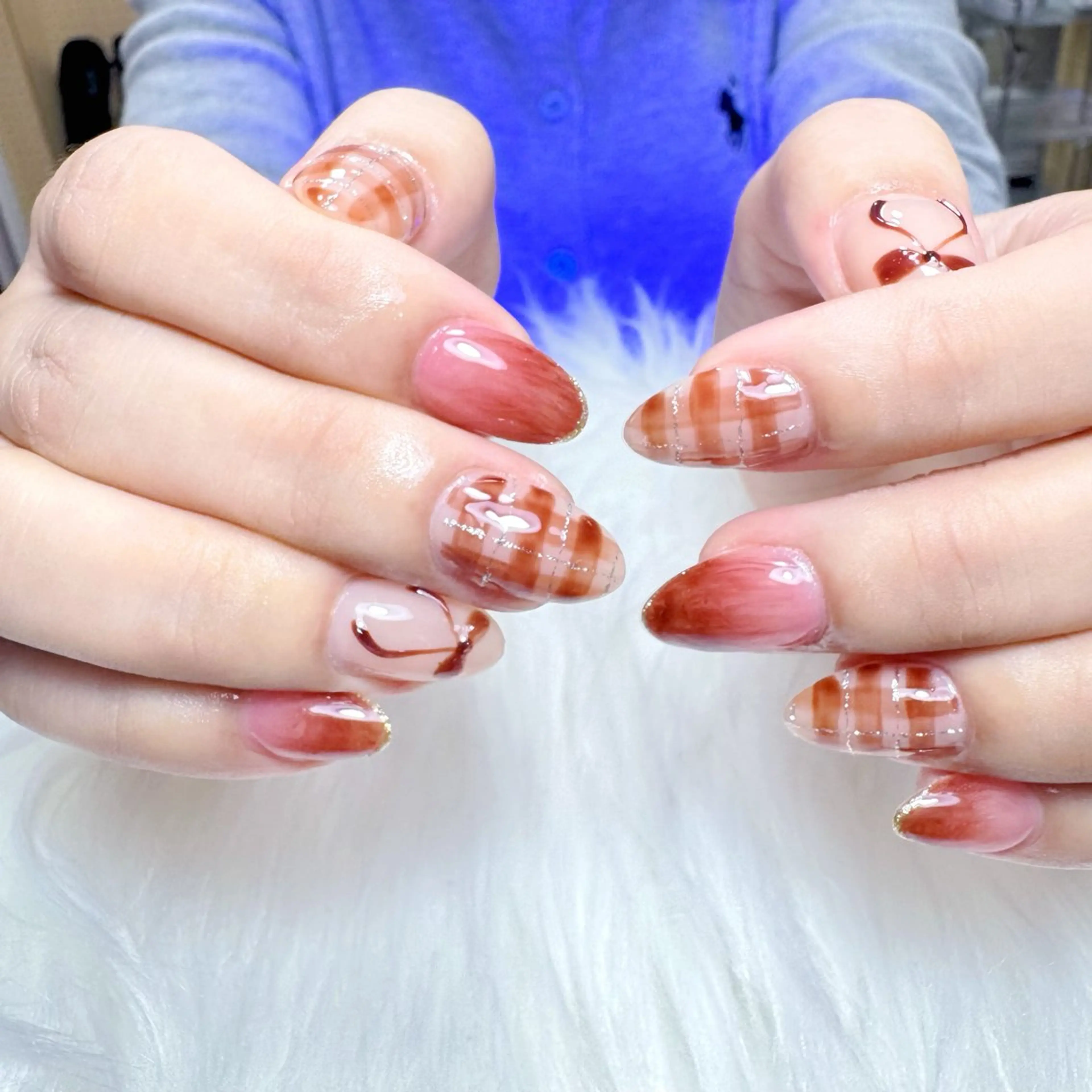 ネイル アートネイル 成人式 ジェルネイル ニュアンスネイル ネイルチップ Kora Nailのネイルデザイン