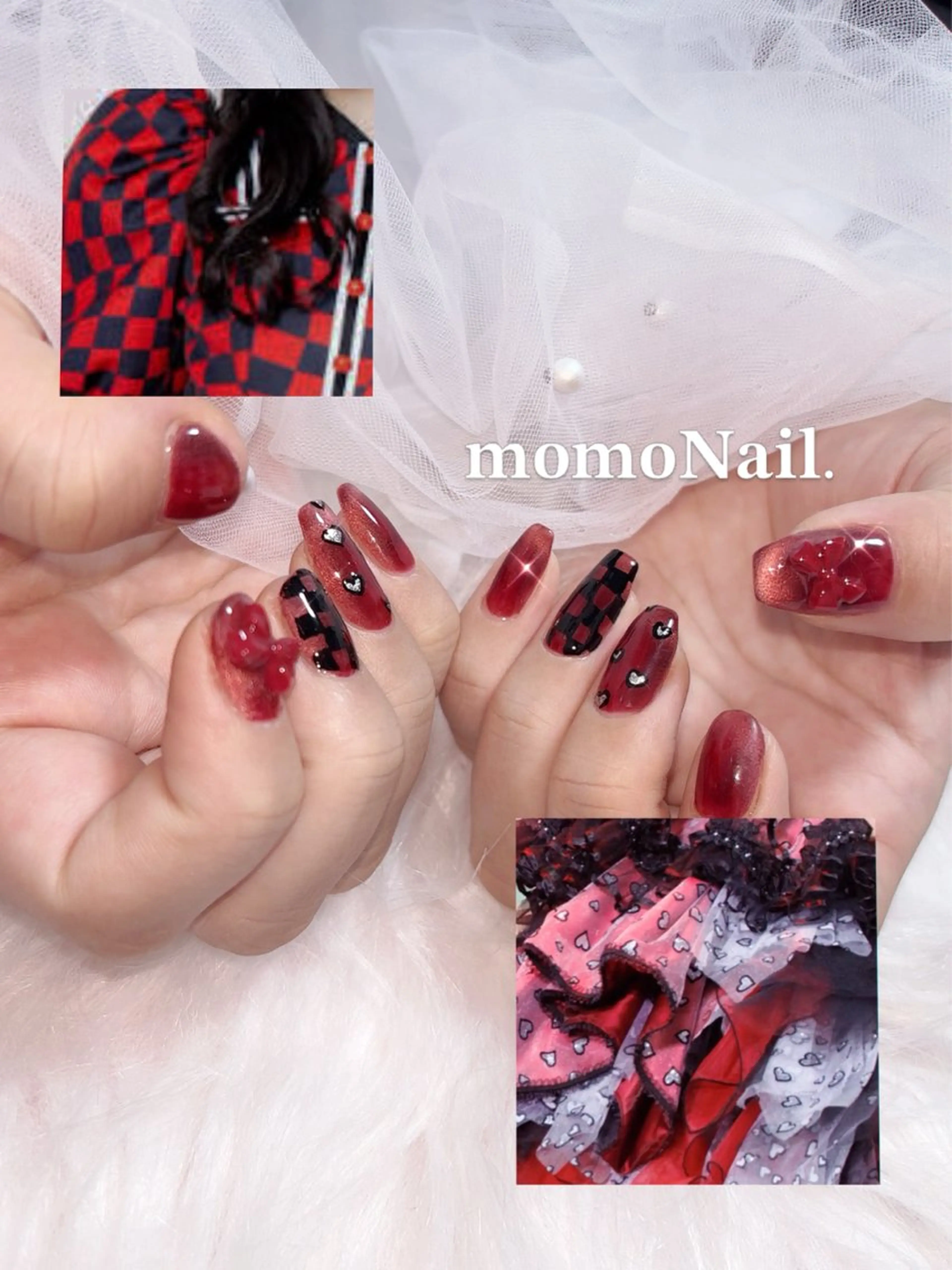 ネイル アートネイル マグネットネイル ハンドネイル 三郷市戸ヶ崎🎀 momoNail店長のネイルデザイン