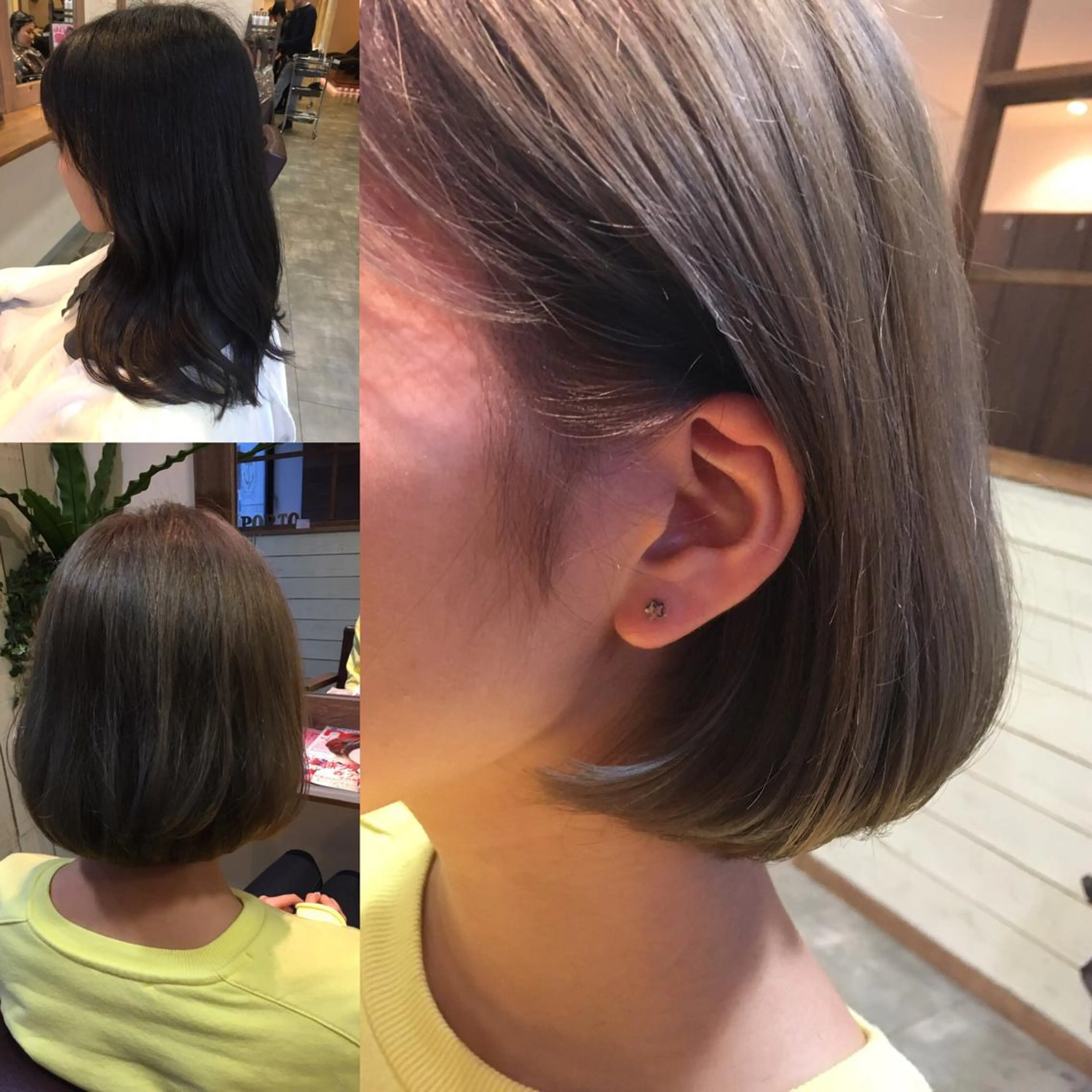 ショート カラー ベージュカラー ブリーチ イルミナカラー ボブ hair salon Ranun髪質改善のヘアスタイル