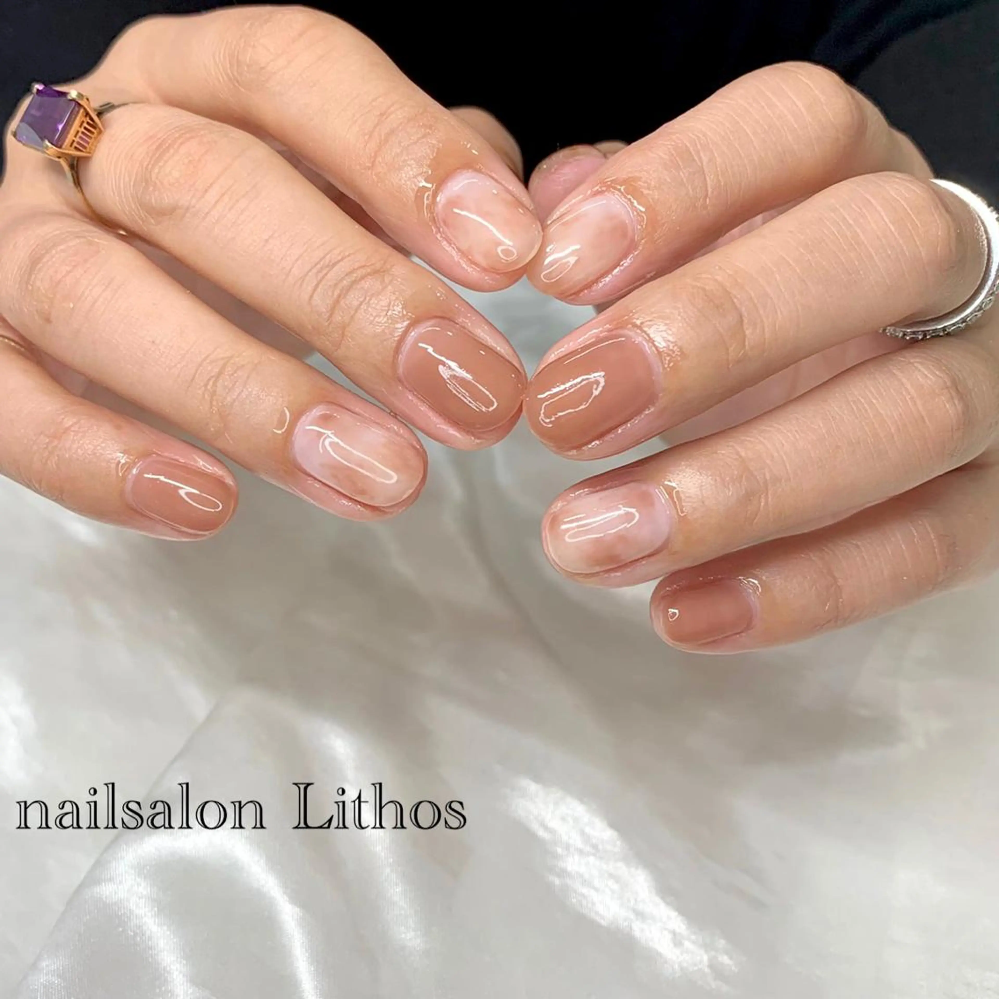 ネイル ニュアンスネイル ハンドネイル nailsalon Lithos所属・nailsalon Recontreのネイルデザイン