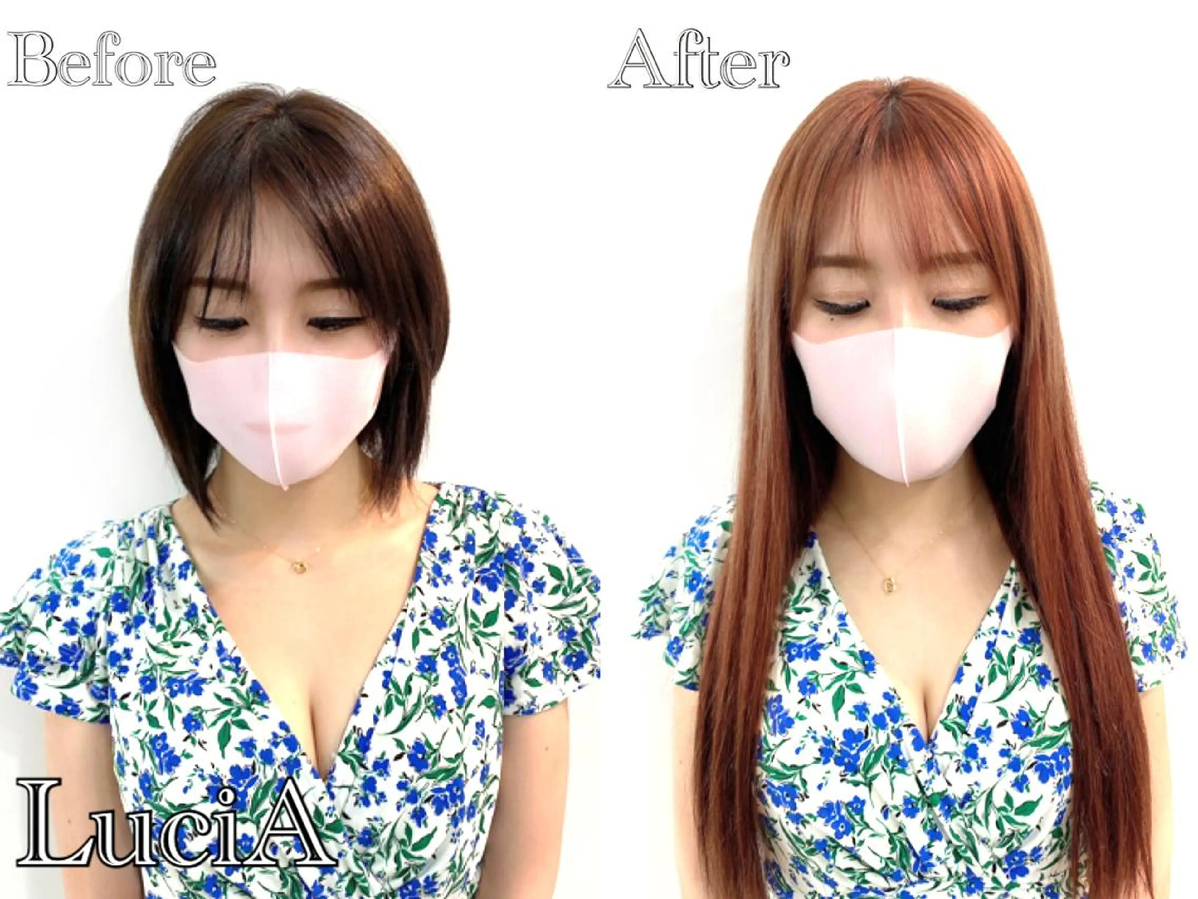 ロング ヘアアレンジ カラー エクステ トリートメント LuciA/エクステ カラーのヘアスタイル