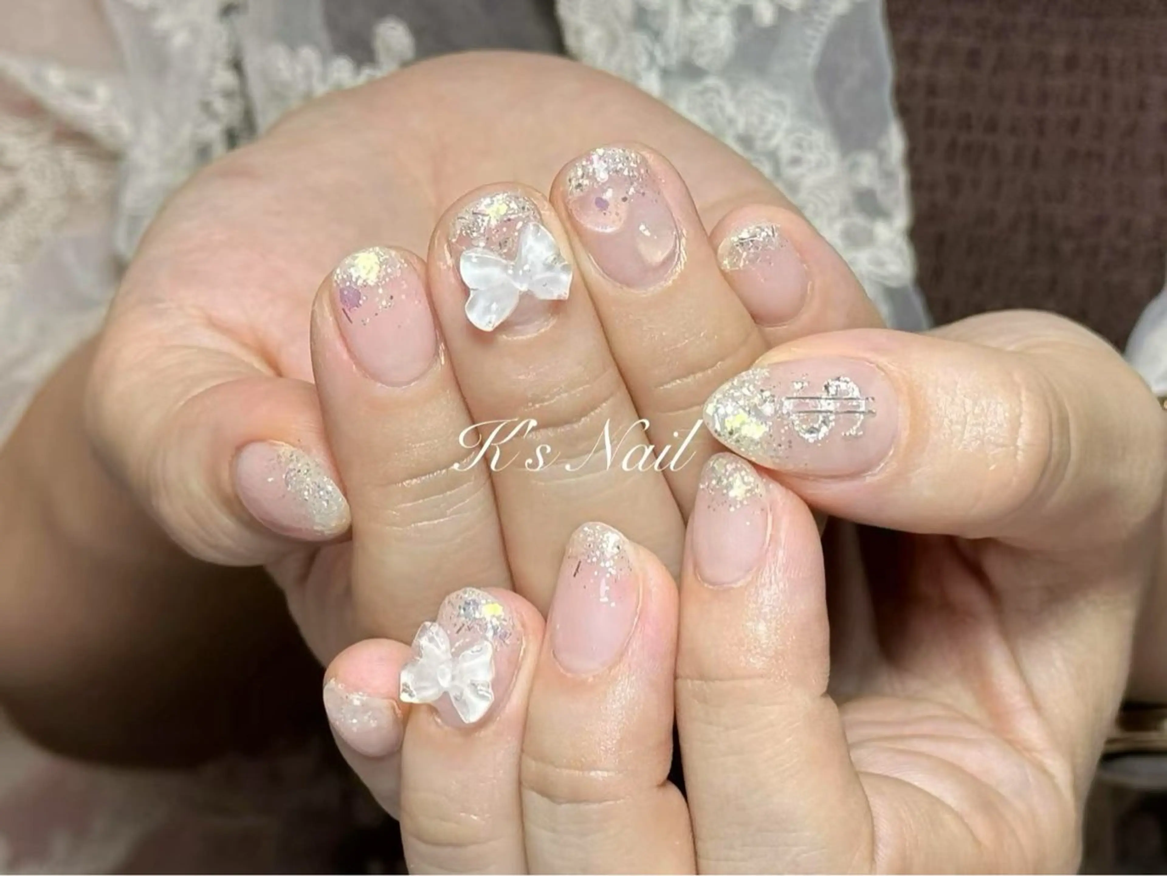 ネイル グラデーション ラメ(グリッター) ラメグラデーション ハンドネイル K‘s nail salonのネイルデザイン