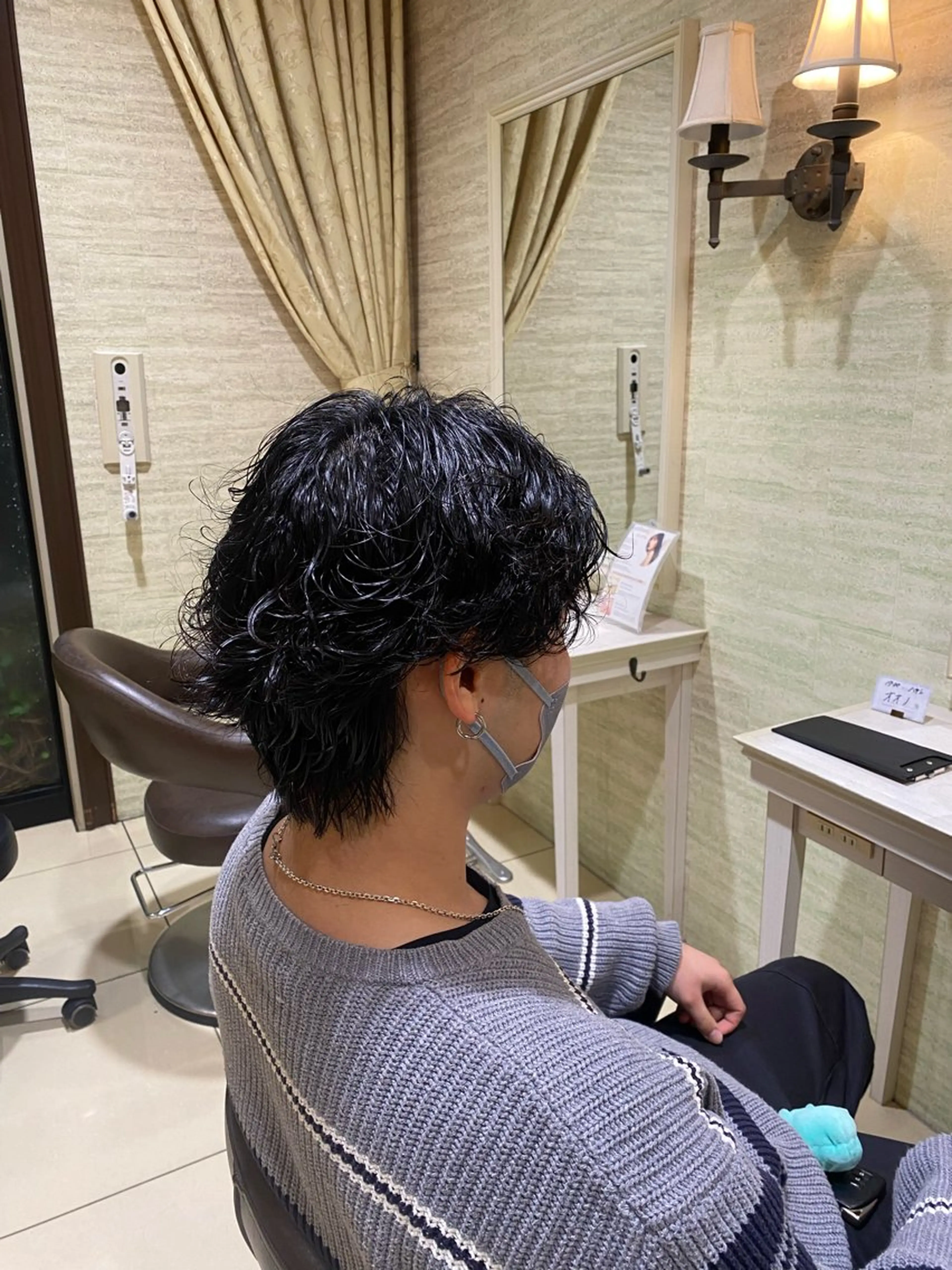 パーマ メンズ カット パーマ 宮越 琉希弥のヘアスタイル
