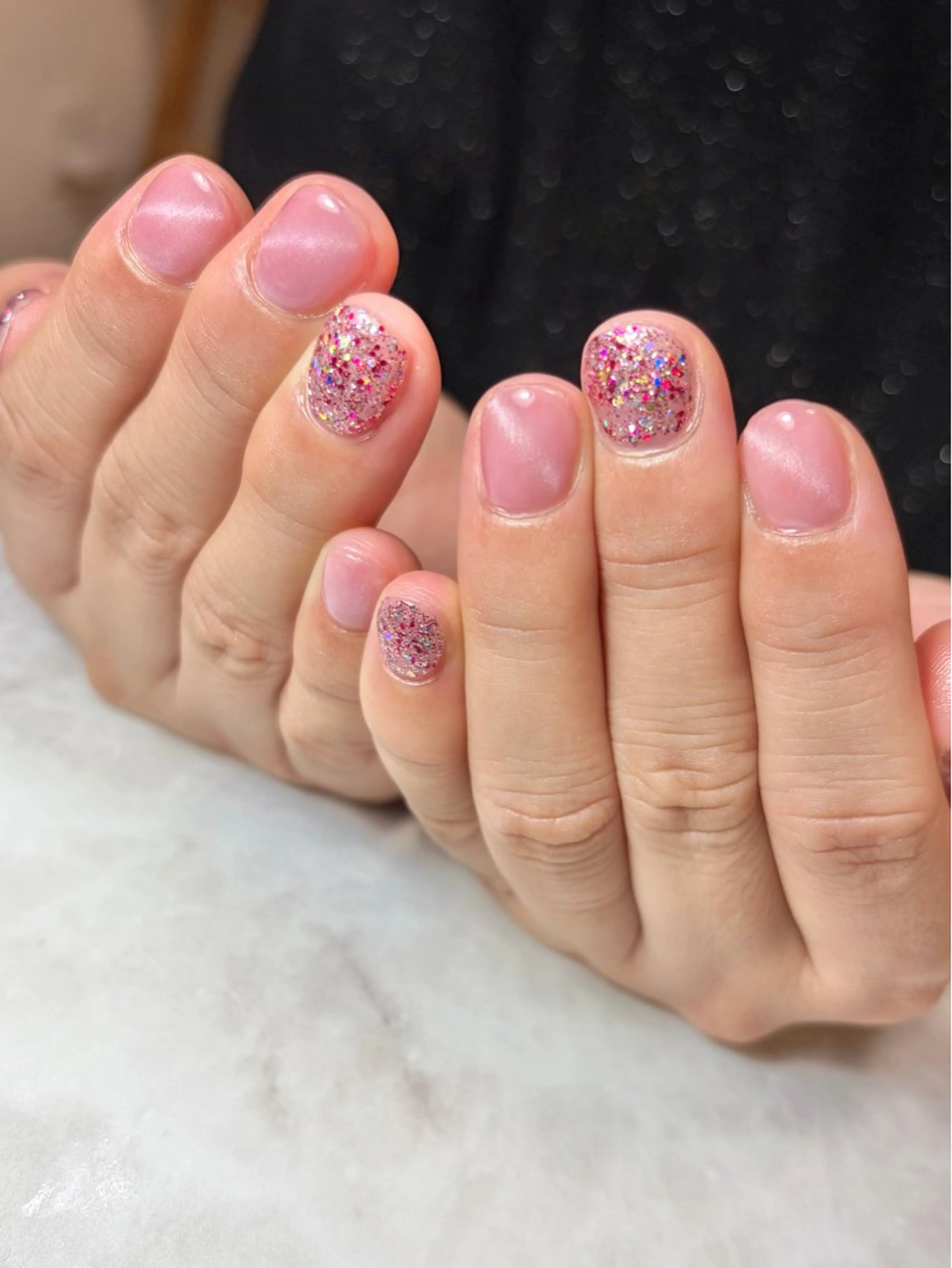 ネイル ラメ(グリッター) マグネットネイル シンプルネイル ハンドネイル 岐南ネイル HATAnailのネイルデザイン