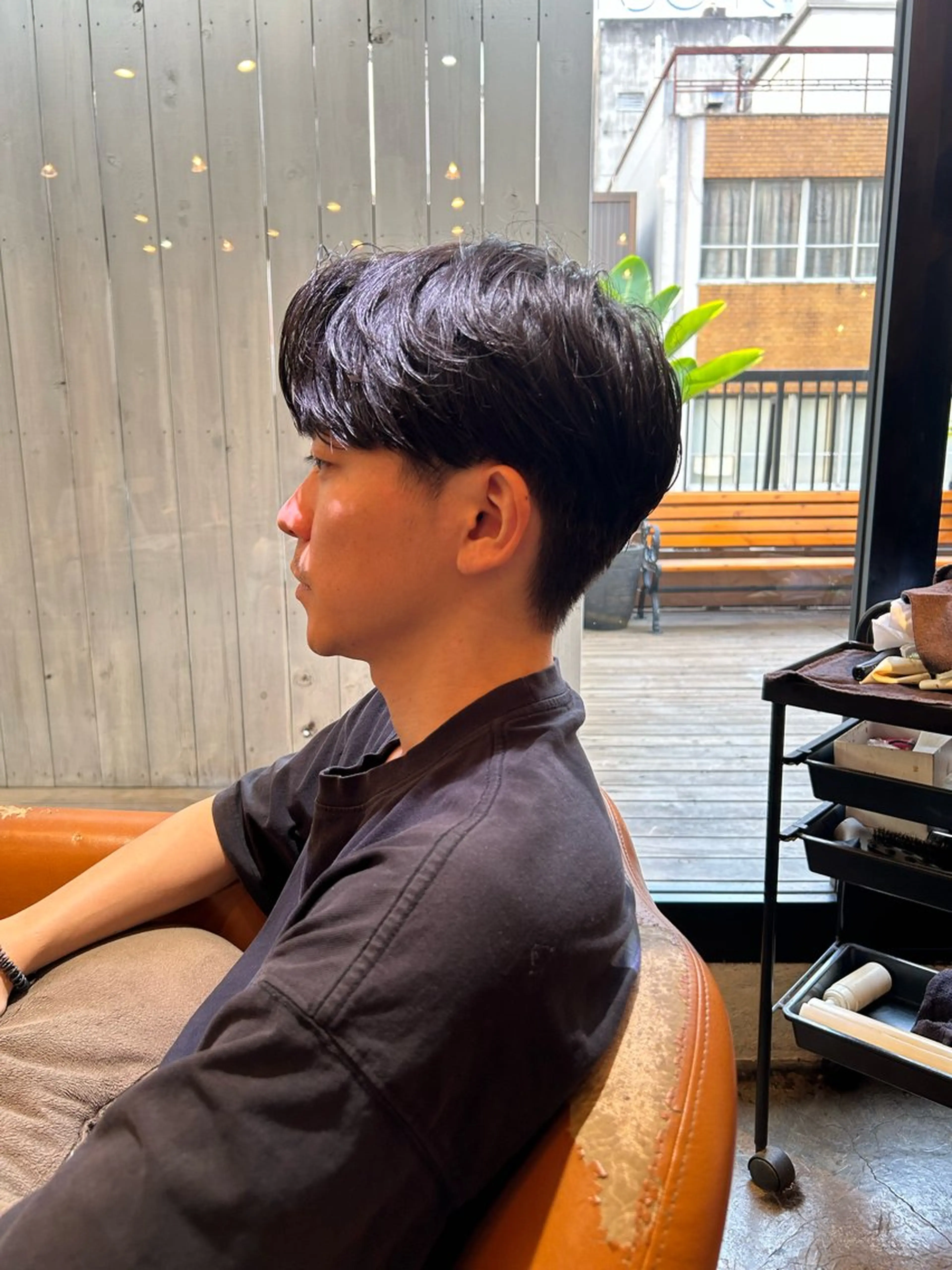 ショート パーマ メンズ カルマパーマ メンズパーマ カット パーマ 韓国風カット/ 髪質改善 黒崎のヘアスタイル