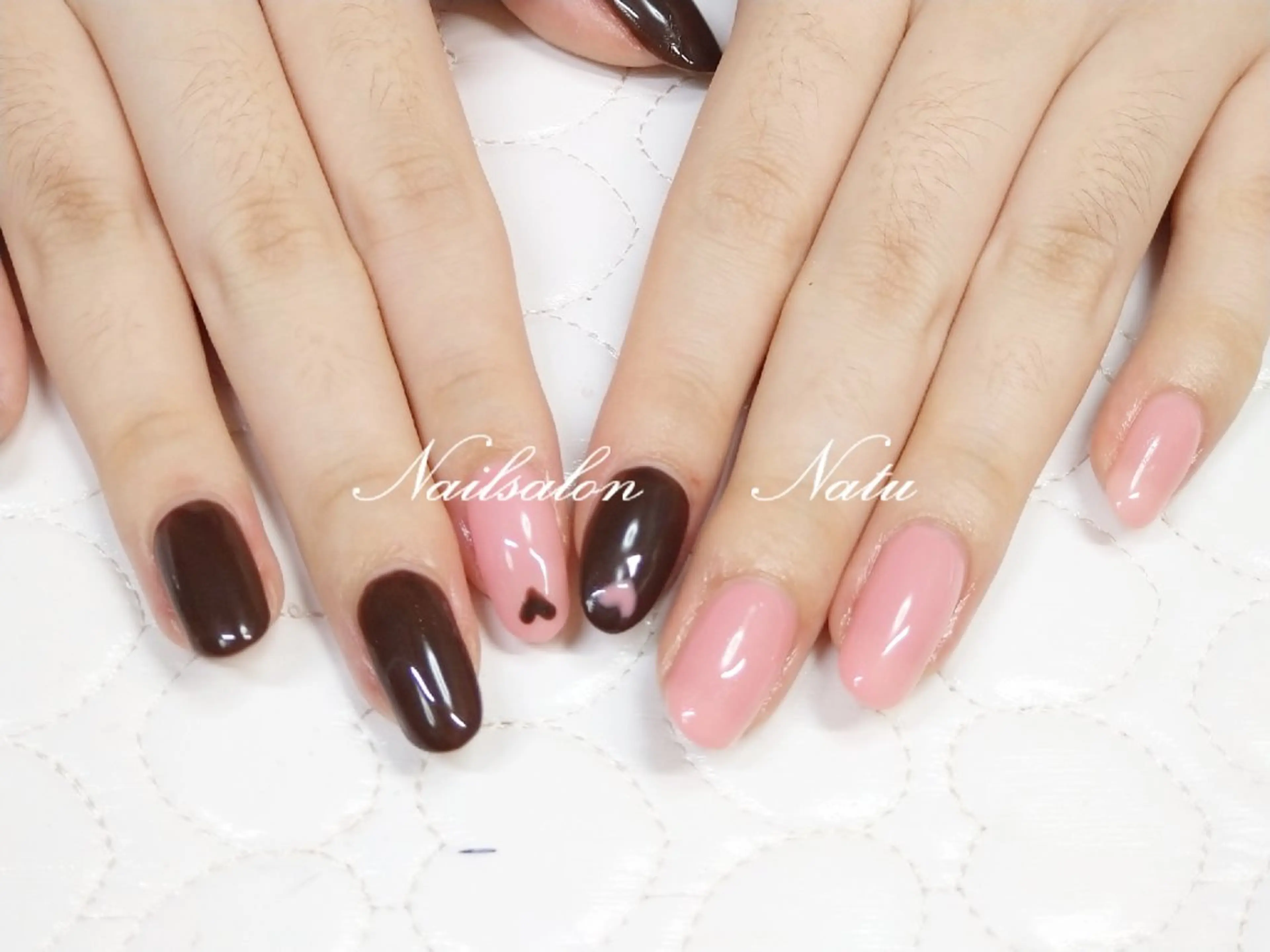 ネイル アートネイル 長さ出し ワンカラーネイル nailsalon　 Natuのネイルデザイン
