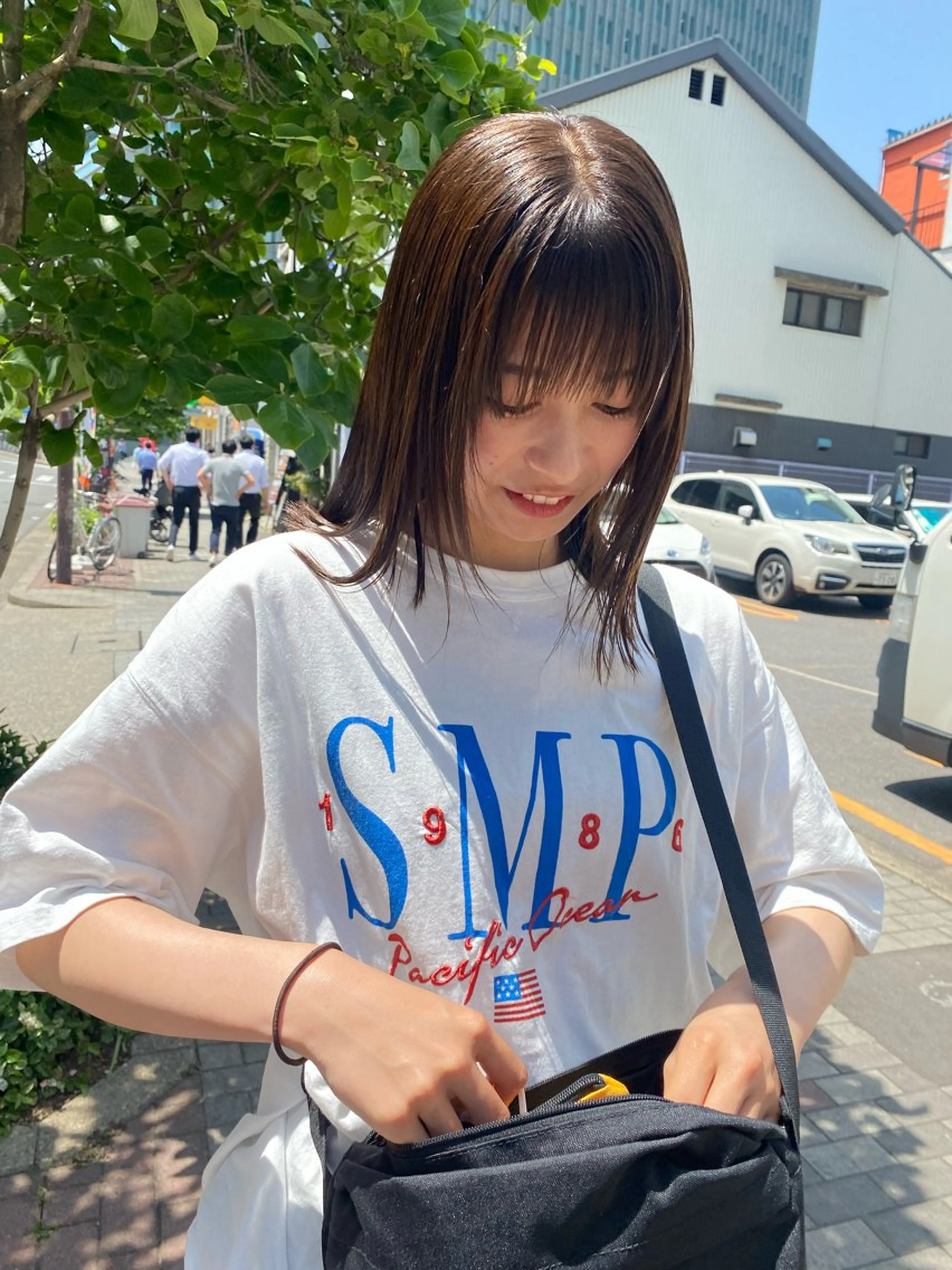 ミディアム カラー 久米寿李恵 くめじゅりえのヘアスタイル