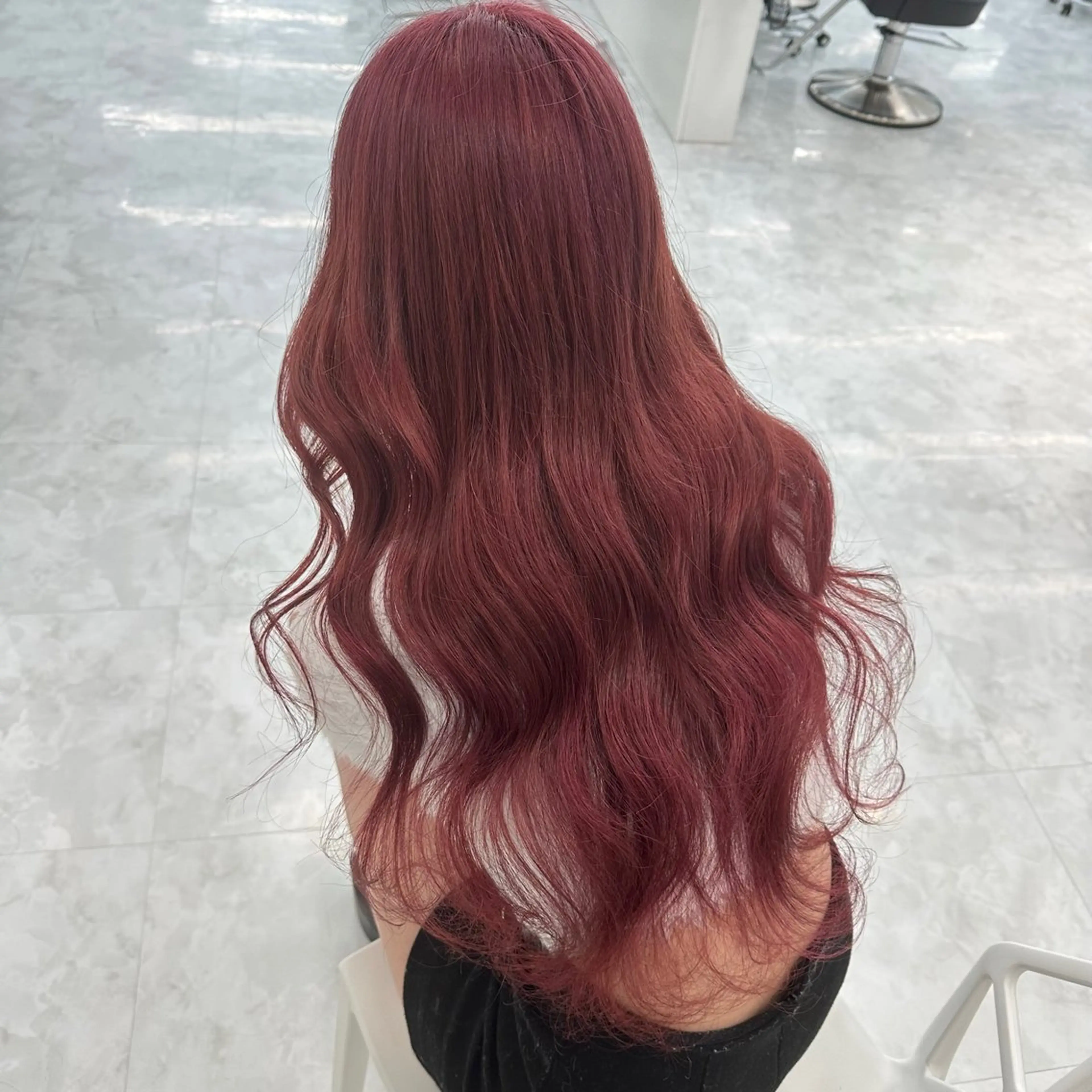 セミロング カラー ダブルカラー 韓国レイヤーKYONのヘアスタイル