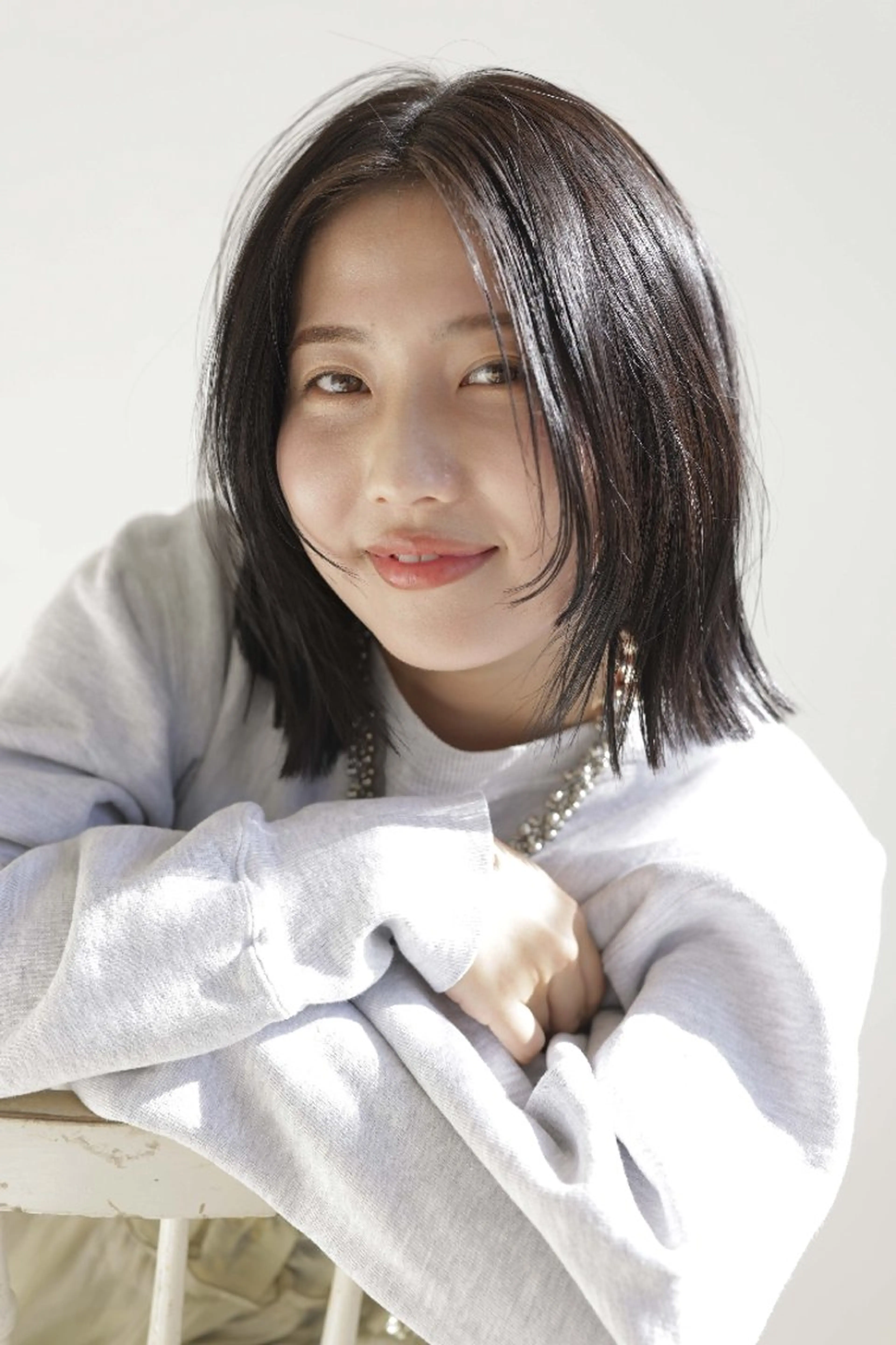 ミディアム カット ヘアカラー エクステ しもかわ かほのヘアスタイル