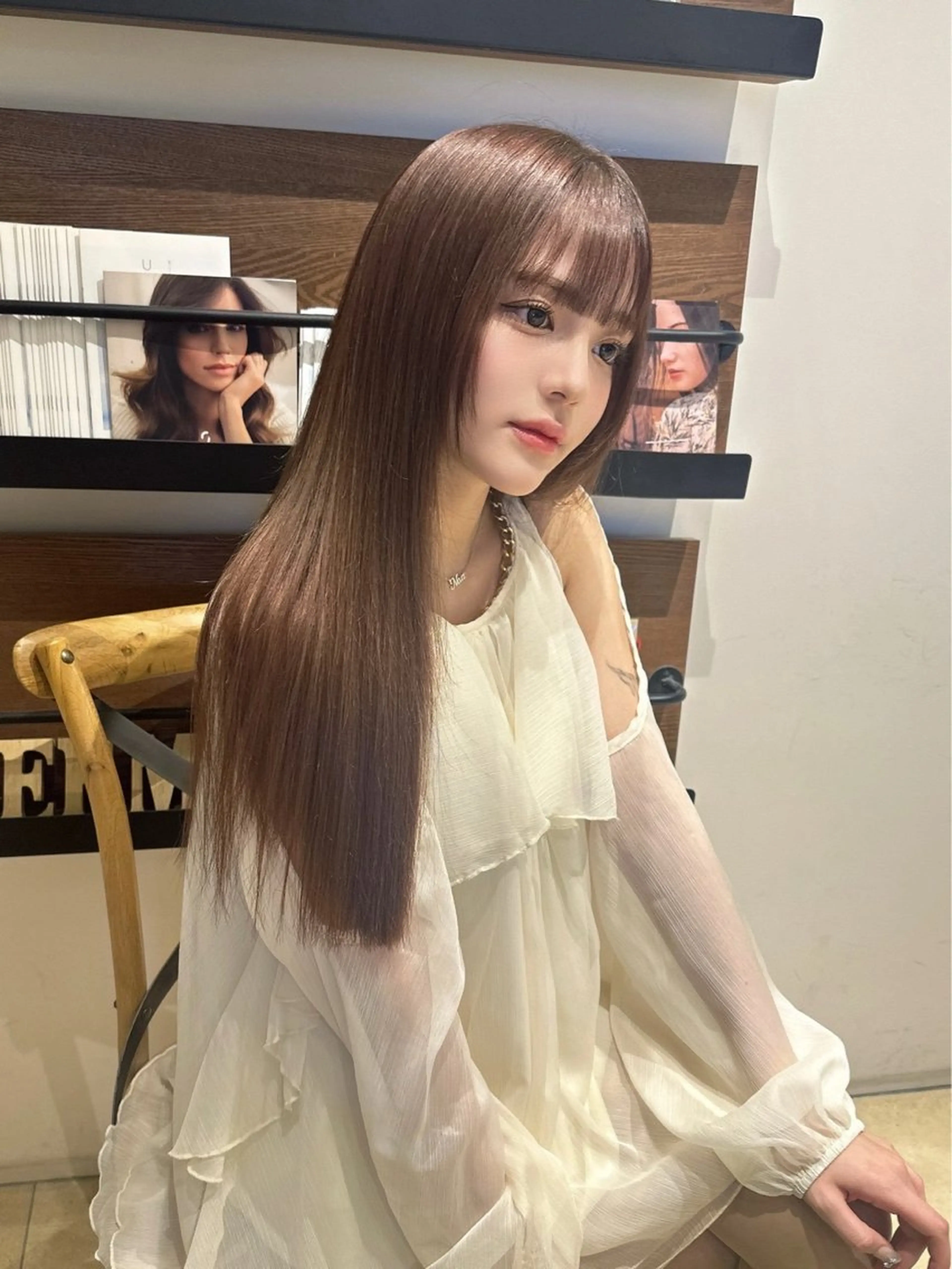 ロング カラー ブリーチ ダブルカラー ブリーチなしカラー 髪質改善 韓国風ヘア カット ヘアカラー トリートメント Maison Annex【心斎橋/レイヤーカット/ブリーチなしダブルカラー/髪質改善カラー】所属・レイヤーカット/ 心斎橋　MACOのヘアスタイル