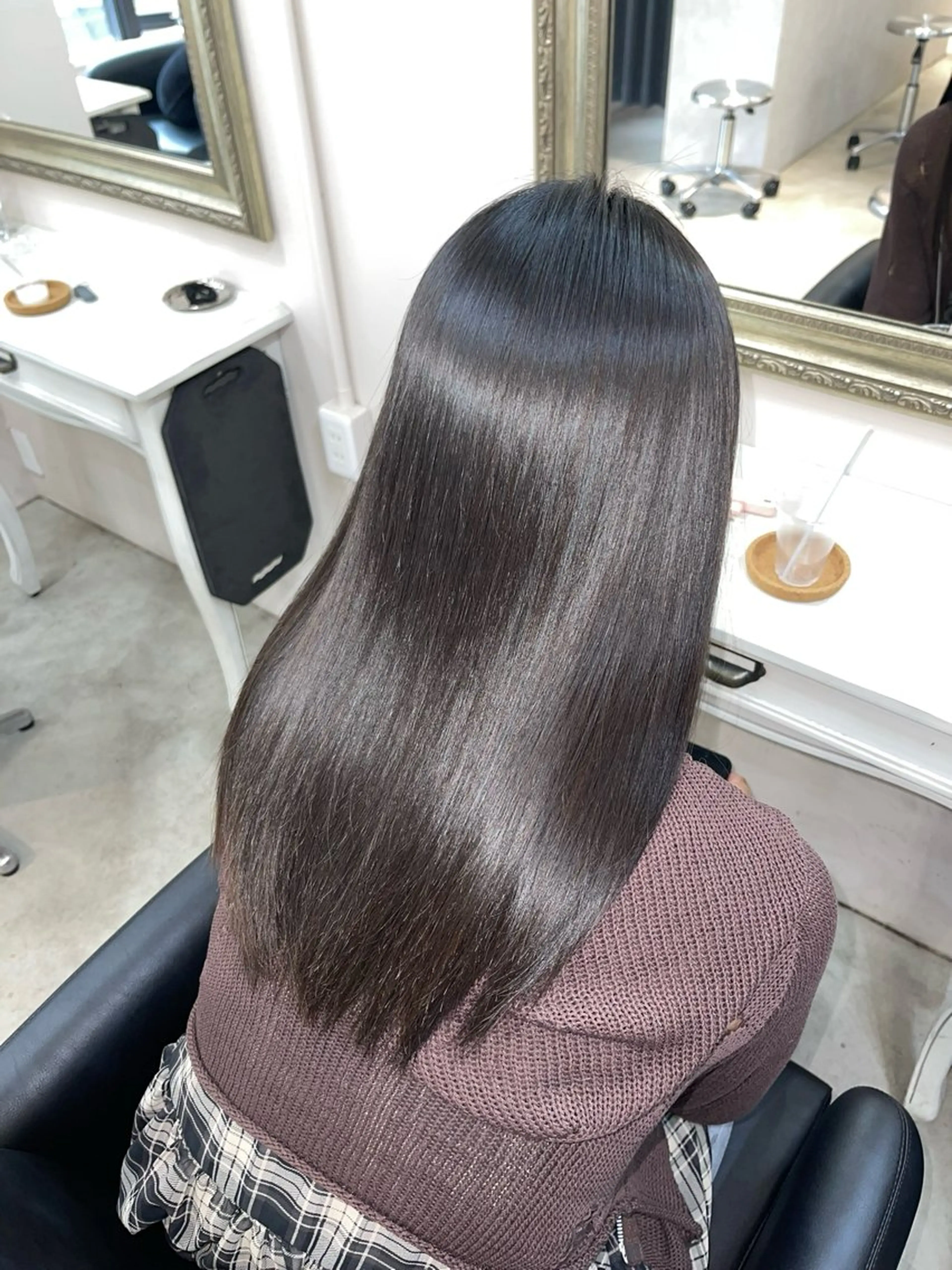 ロング 髪質改善 カット 縮毛矯正 堀江/韓国風🇰🇷 /艶髪/NENE🫧のヘアスタイル