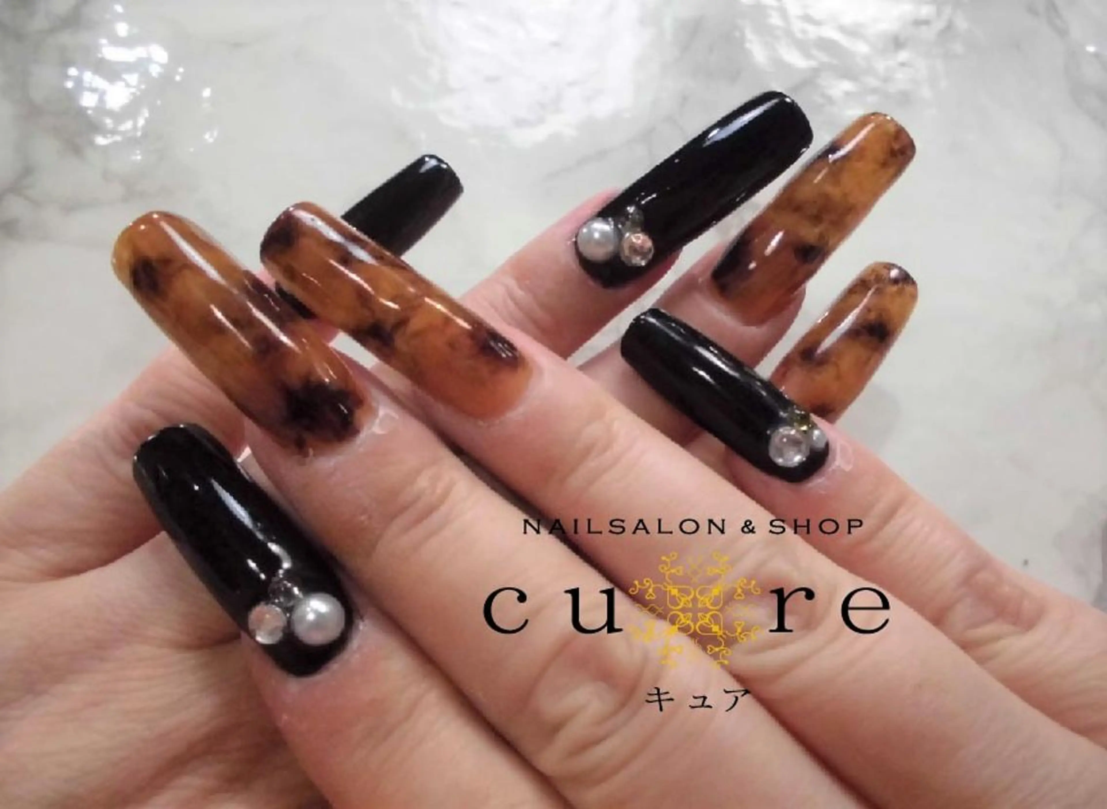 ロング ネイル ネイルサロン Cureのネイルデザイン