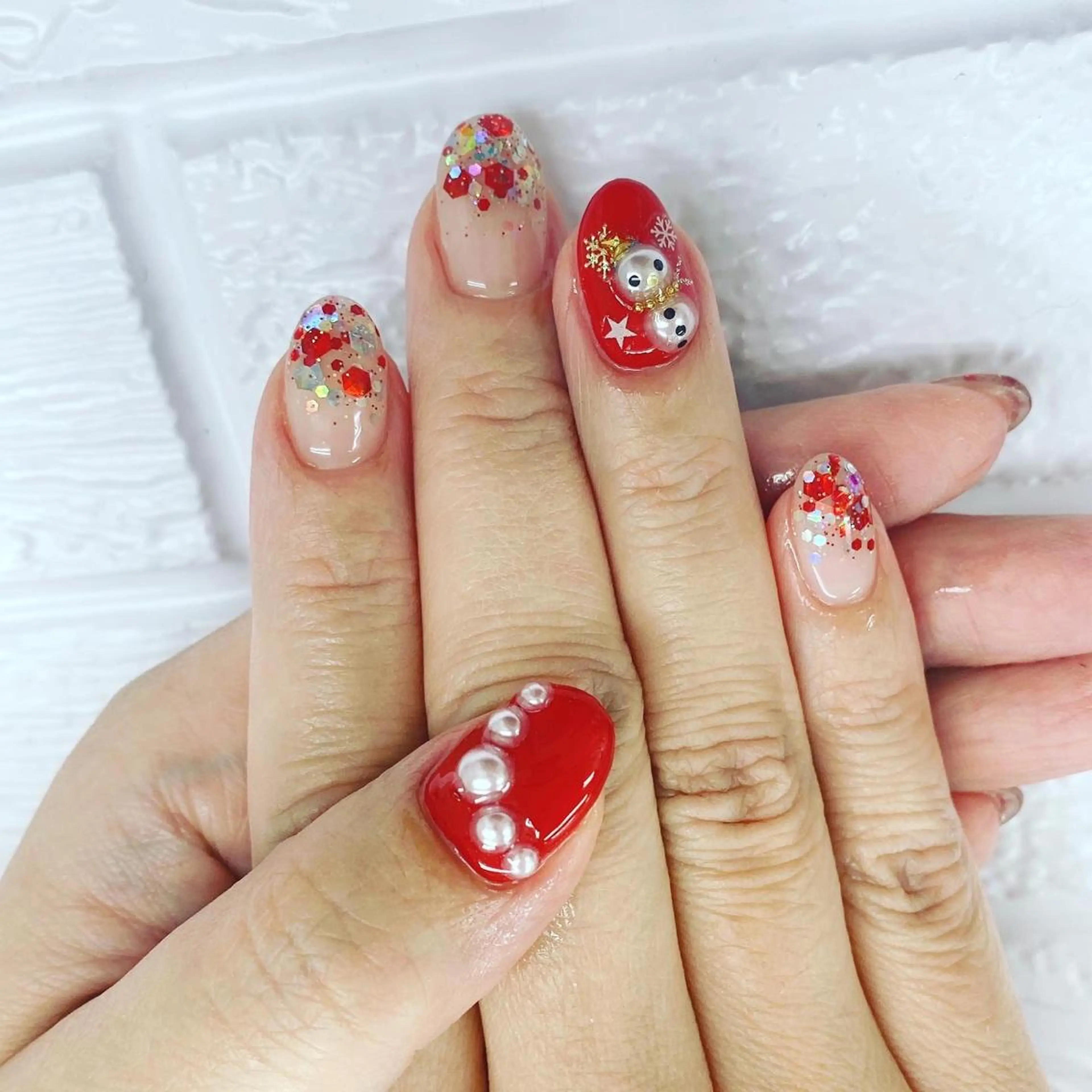 ネイル アートネイル 冬ネイル クリスマス ハンドネイル N._._.claw[エヌクロー]所属・N._._. clawのネイルデザイン