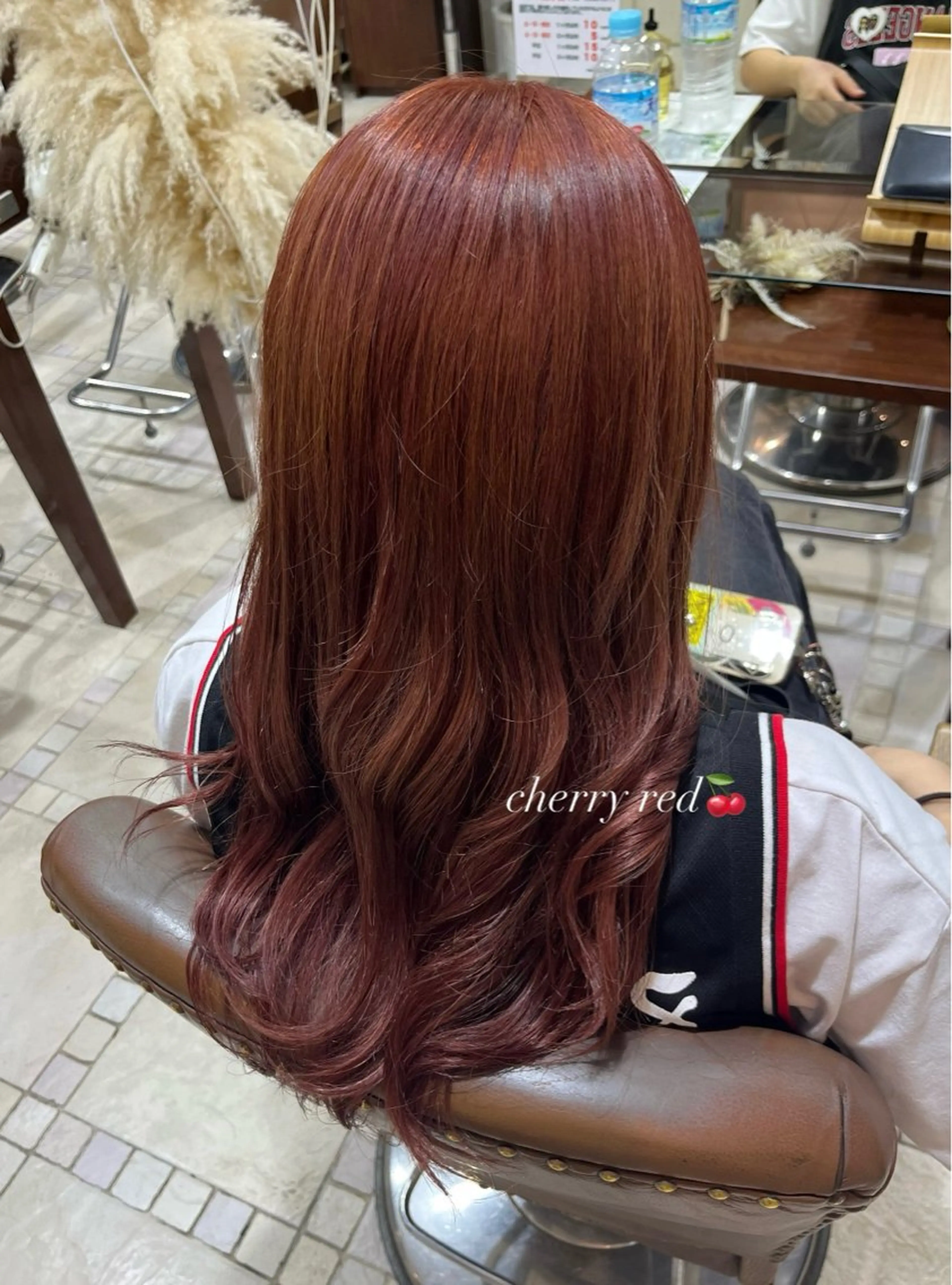 ロング カラー レッドカラー 透明感カラー／ 艶感カラー／RAMUのヘアスタイル