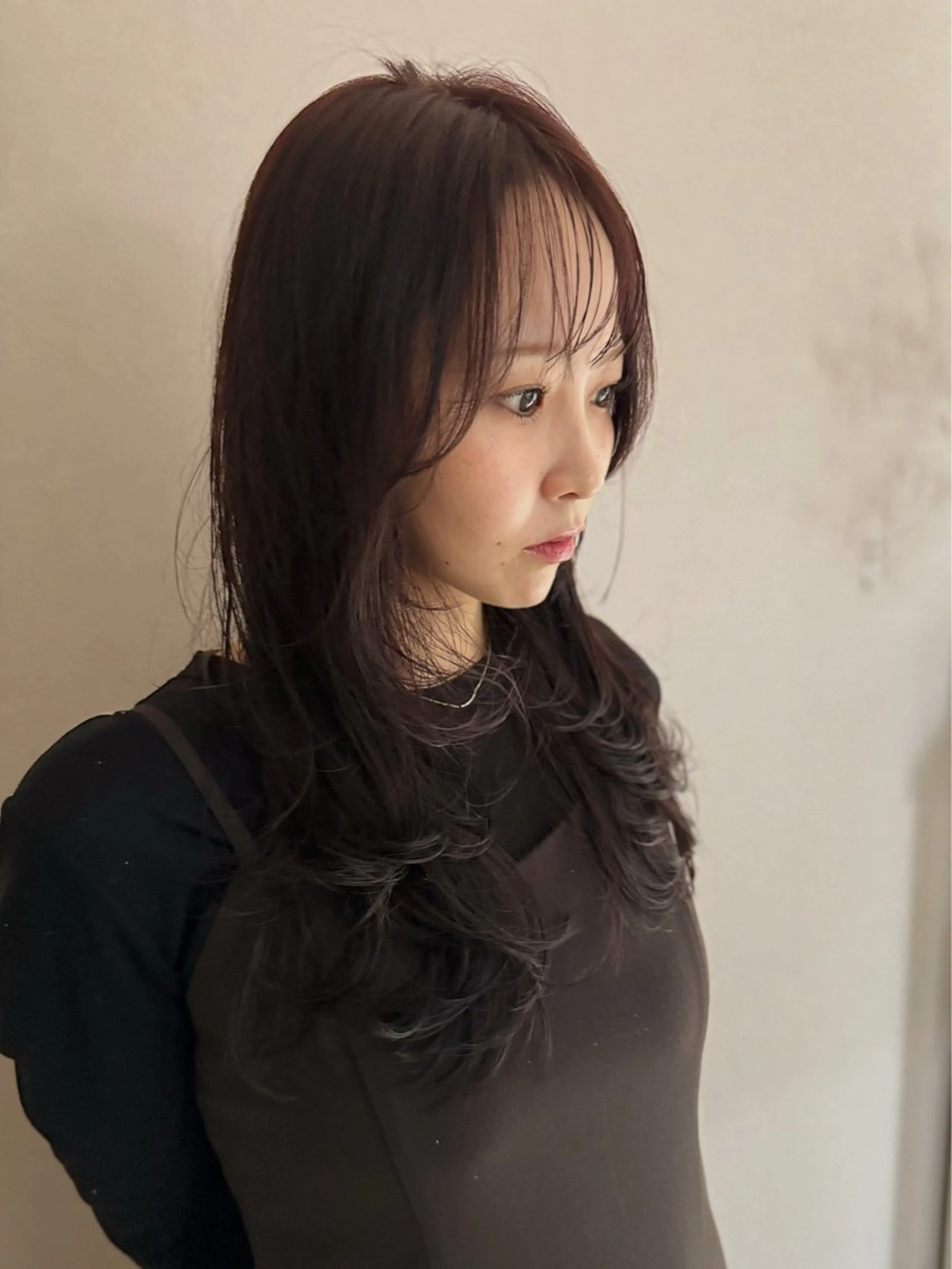 セミロング ボブ 韓国風ヘア レイヤーカット 縮毛矯正 ✨髪質改善美髪矯正✨ ボブ/韓国レイヤー✨のヘアスタイル