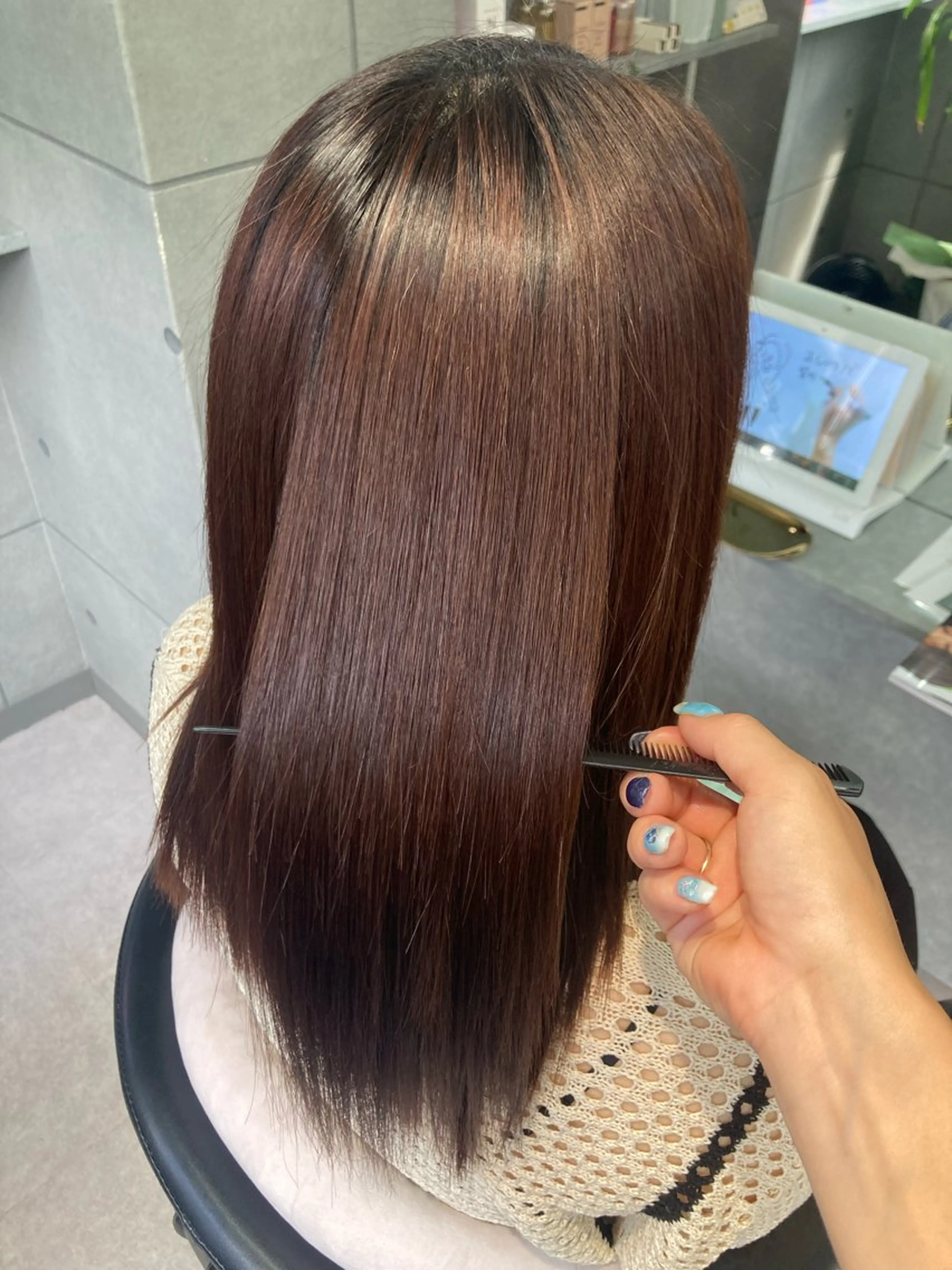 ロング 縮毛矯正 髪質改善☺︎縮毛矯正 ふじい まりんのヘアスタイル