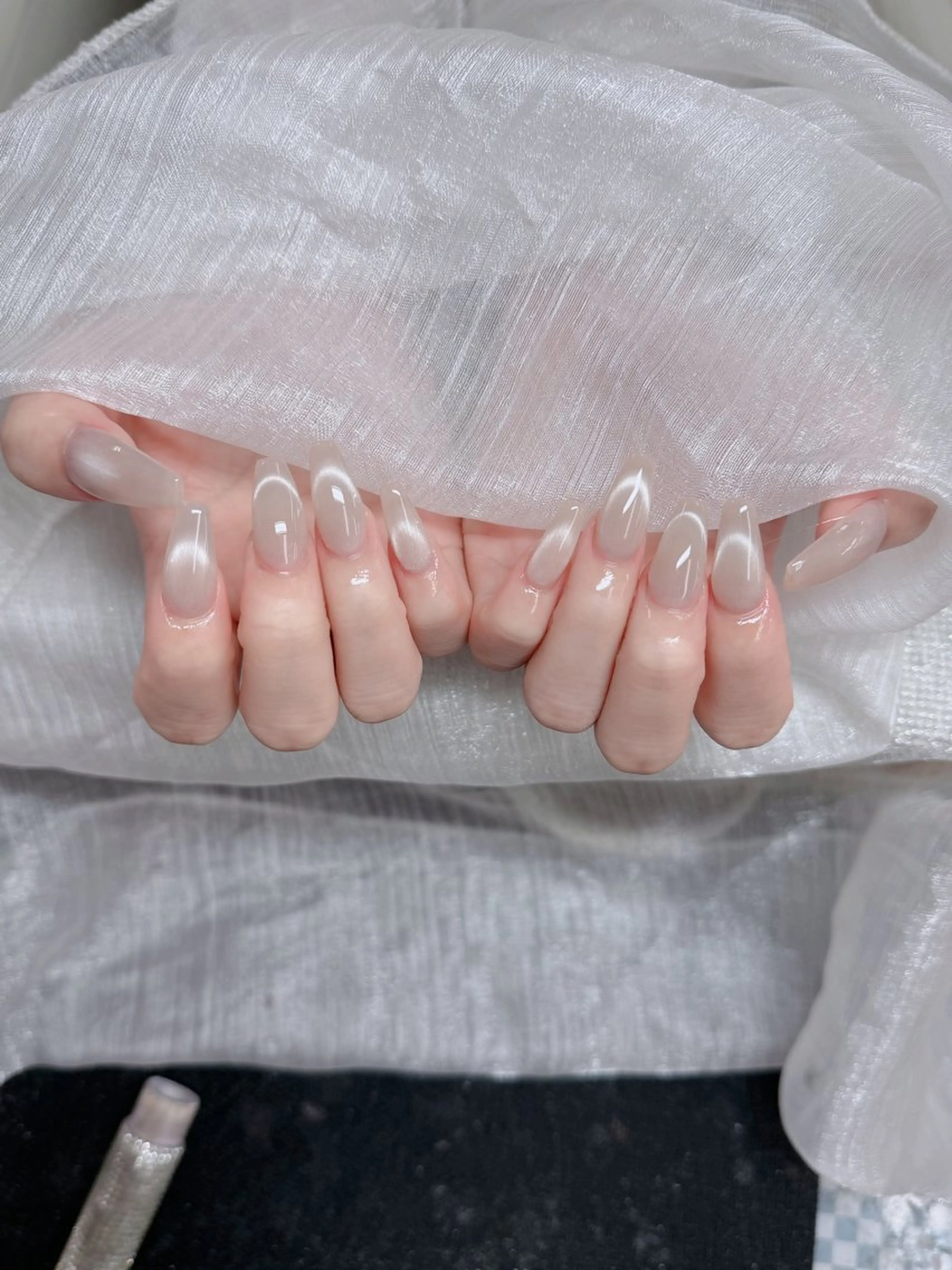 ネイル オーロラネイル フレンチネイル ジェルネイル ハロウィン キラキラネイル ハンドネイル H.baby Nail Salonのネイルデザイン