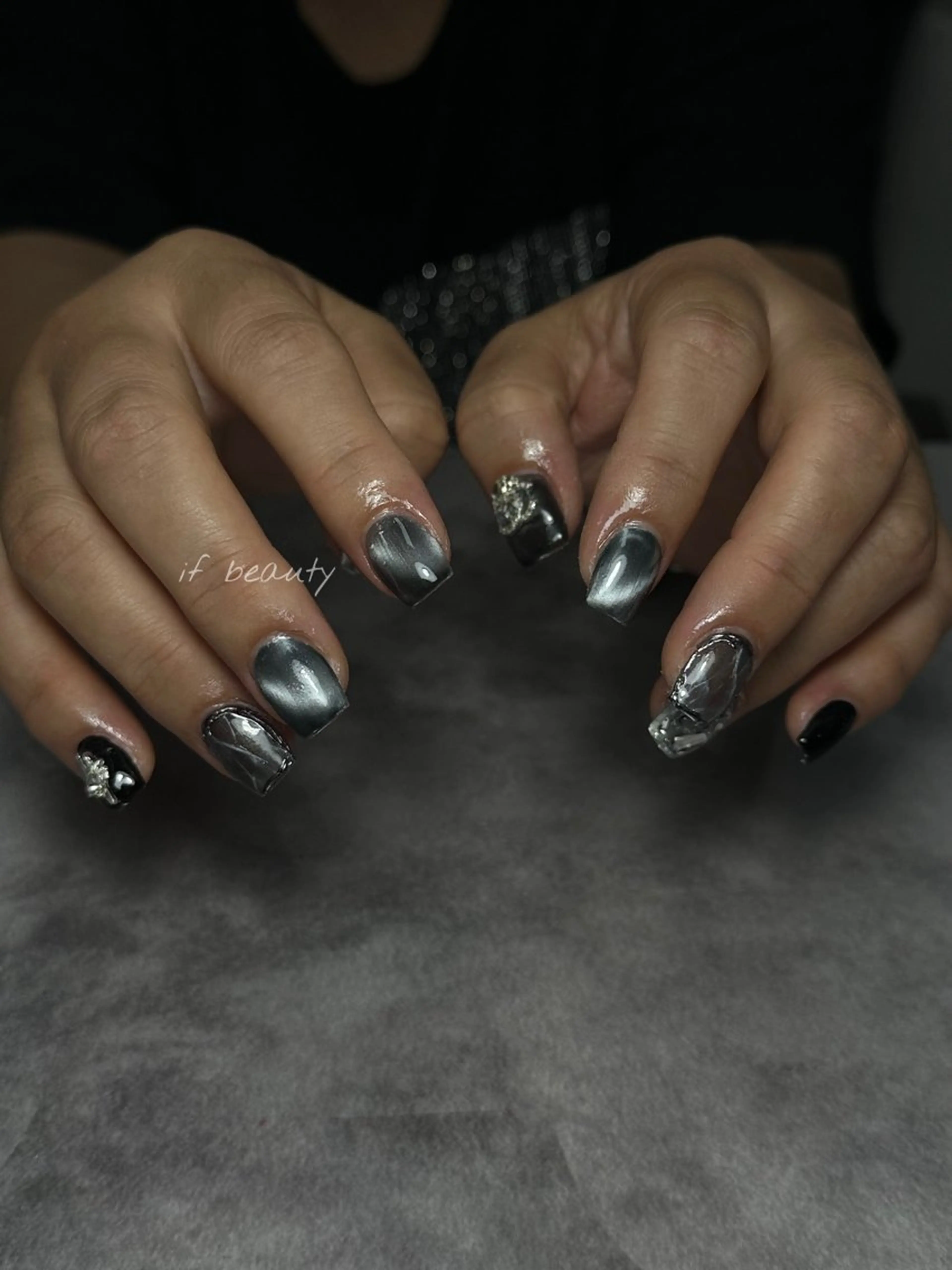 ネイル アートネイル ジェルネイル グラデーション パラジェル ワンホンネイル ハンドネイル if Hair＆Nail Salon所属・IKA /海外ネイル /個性派/ワンホンのネイルデザイン