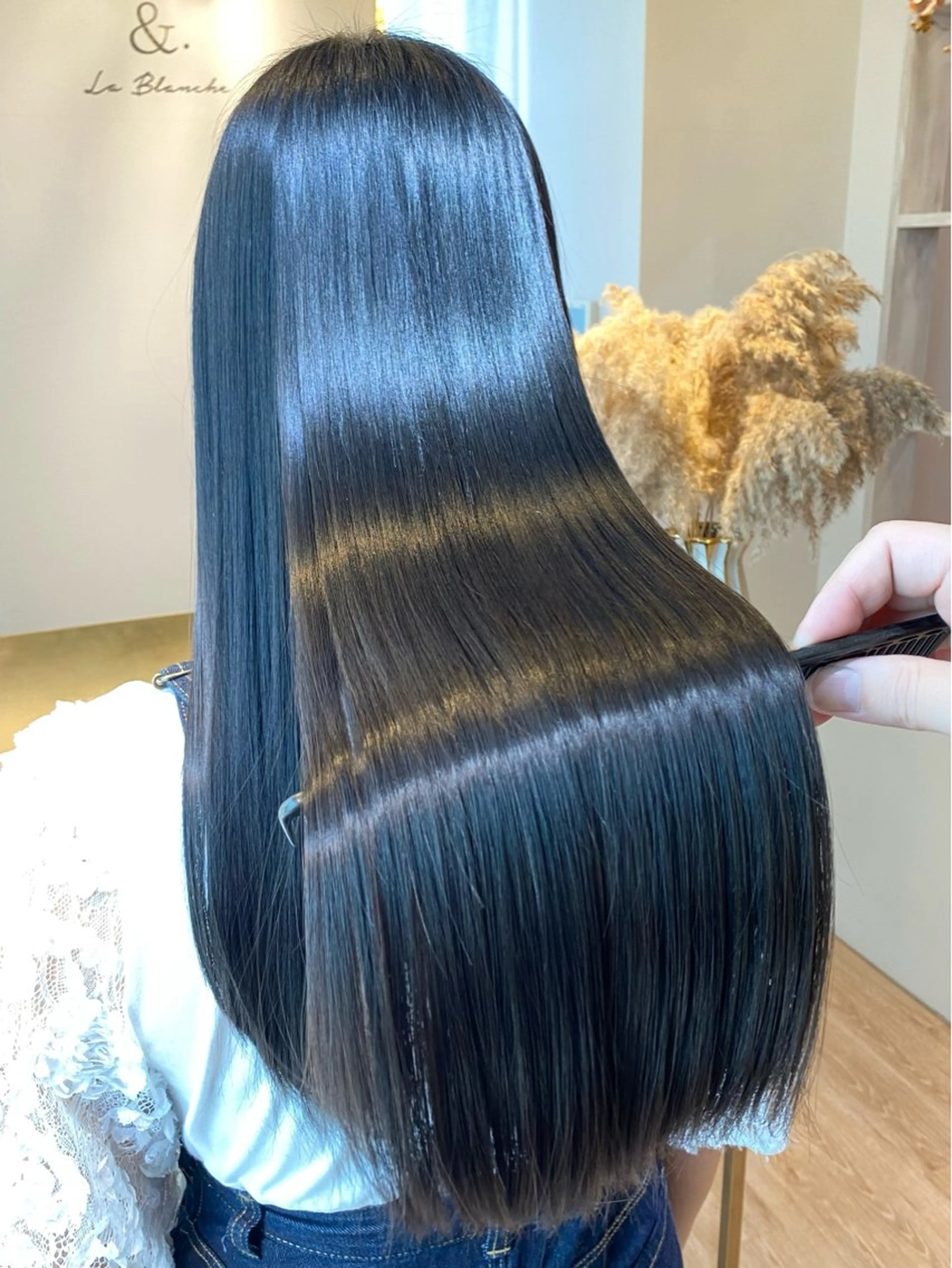 ¥16800→12600<艶⭐️⭐️⭐️>カラー+プレミアム髪質改善トリートメントの写真