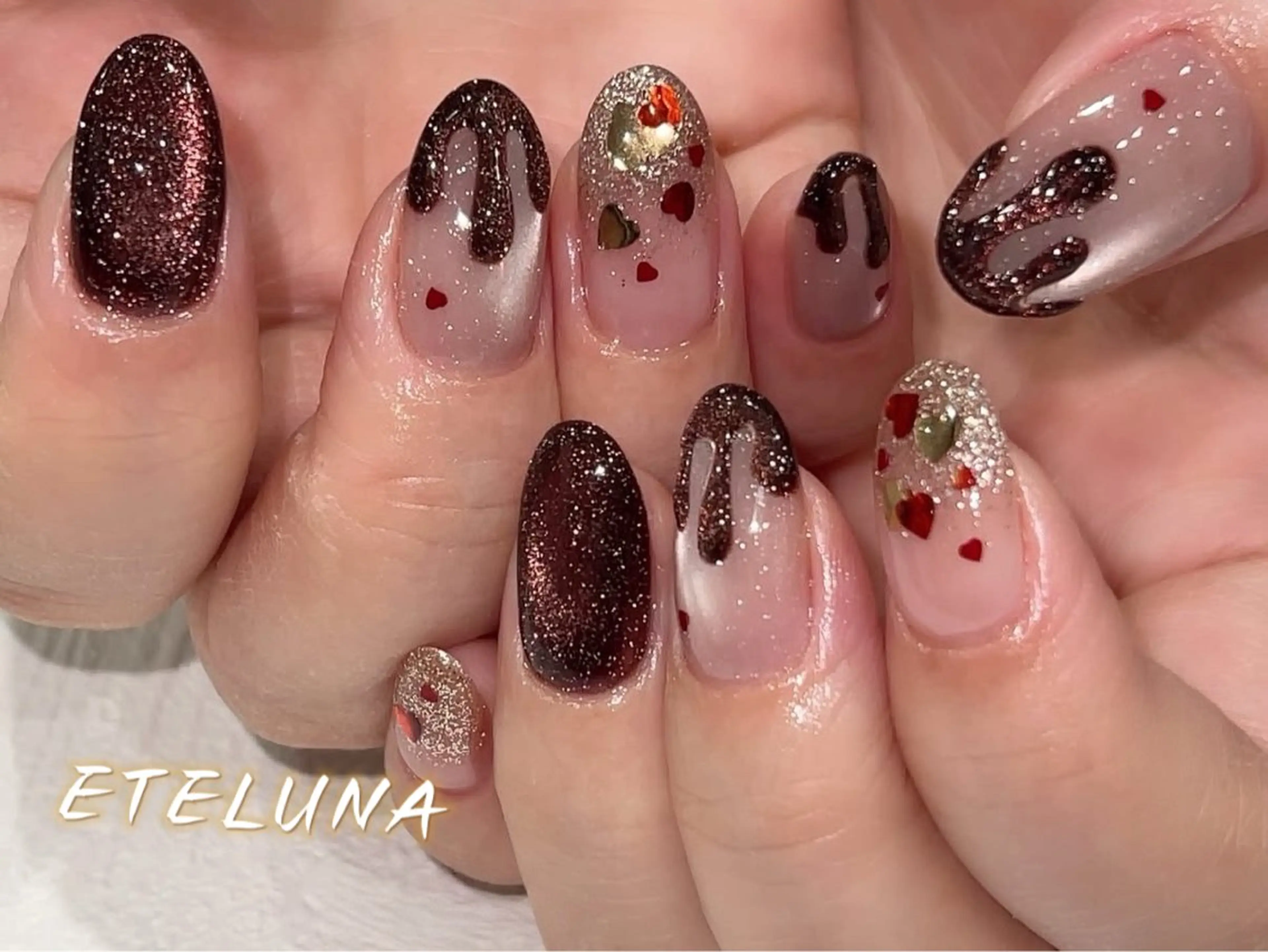 ネイル ETERNA Nail 銀座店【パラジェル/フィルイン/チップ長さだし/マグネット/ニュアンス】所属・ア カリのネイルデザイン