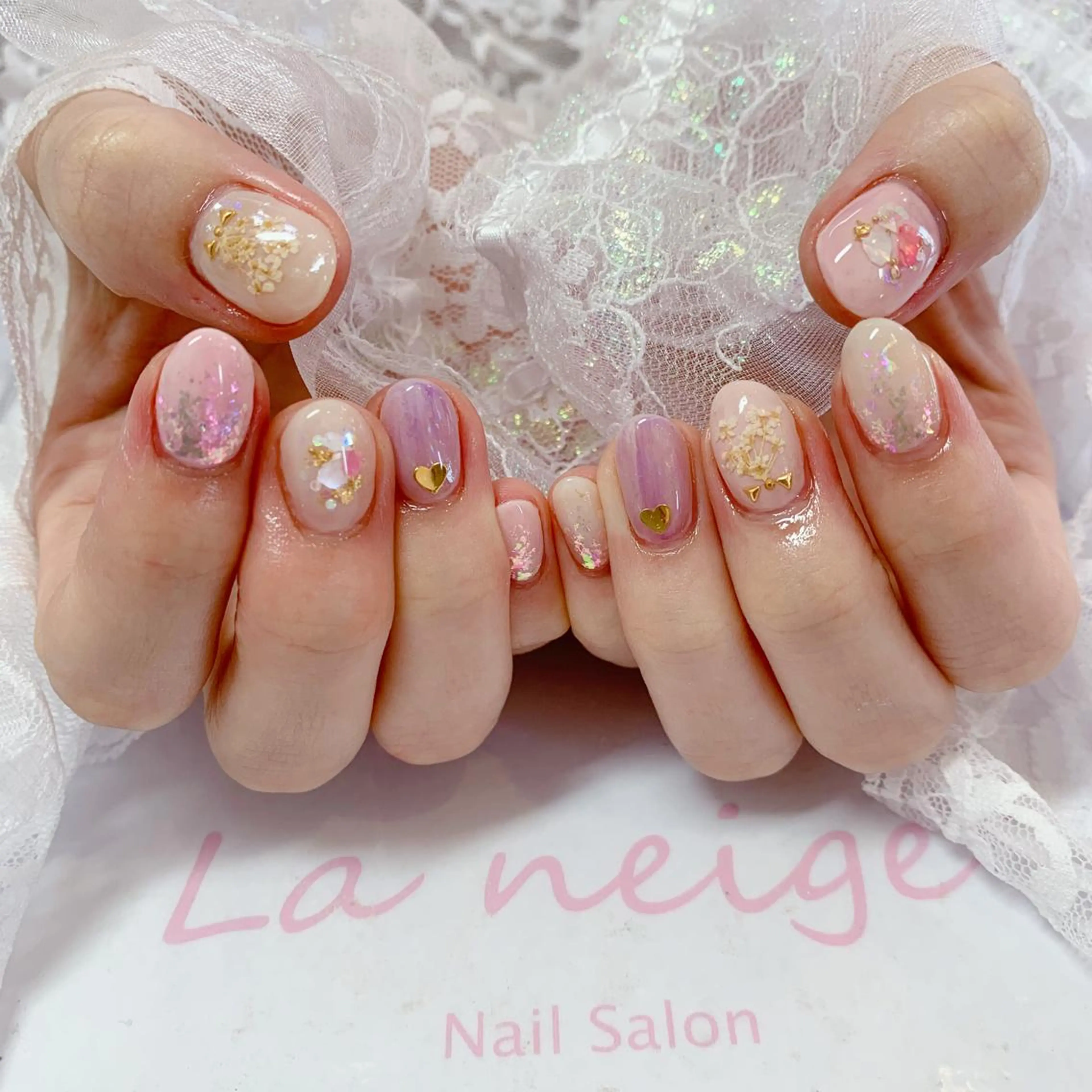 ネイル ハンドネイル La neige* yuki 🥯🍑のネイルデザイン