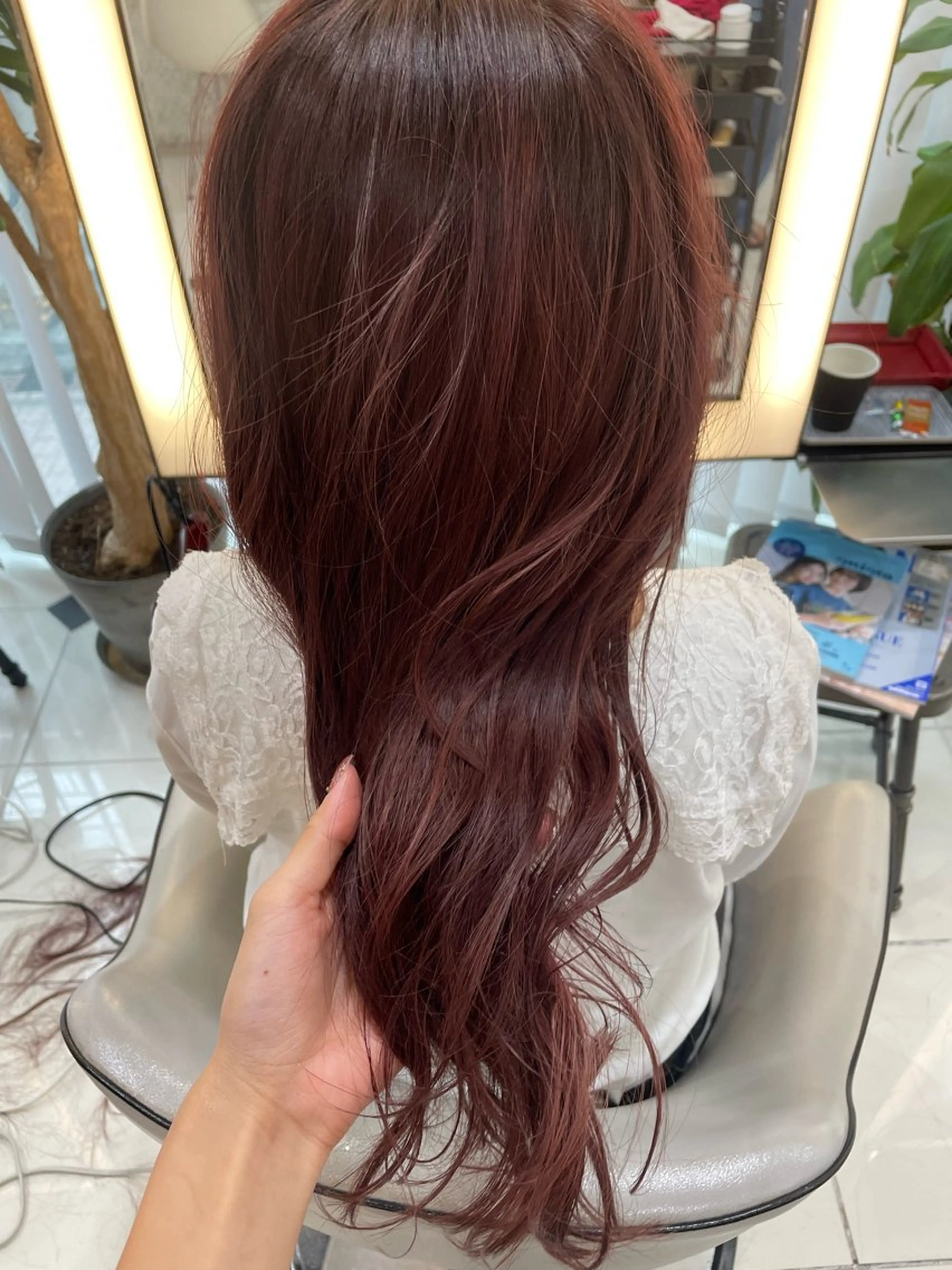 カラー ブラウンカラー ピンクカラー HEARTS鹿児島所属・草ノ瀬 梨那のヘアスタイル