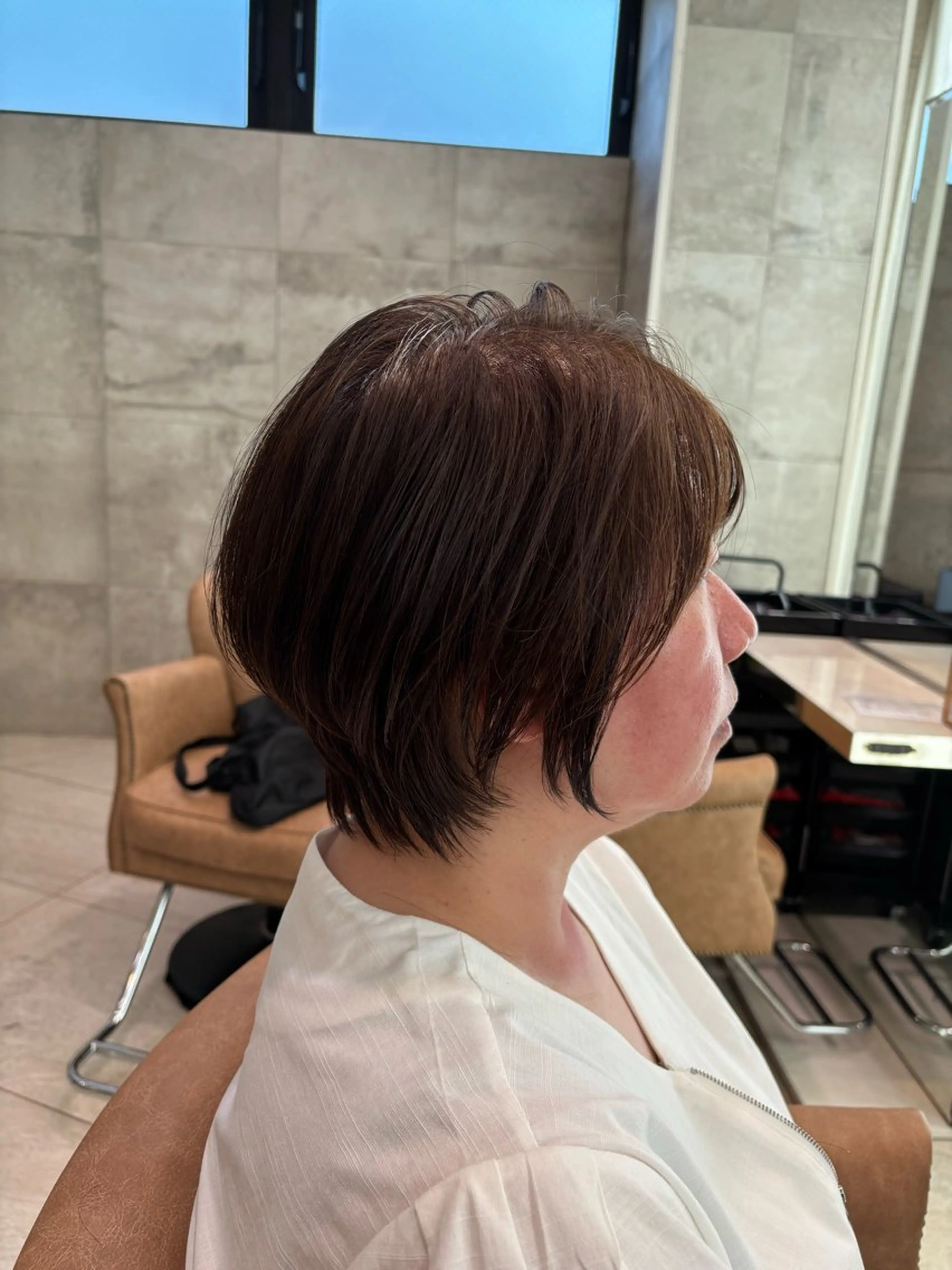 ショート カット トリートメント 無料カットモデル /小顔ショート/荒砂のヘアスタイル