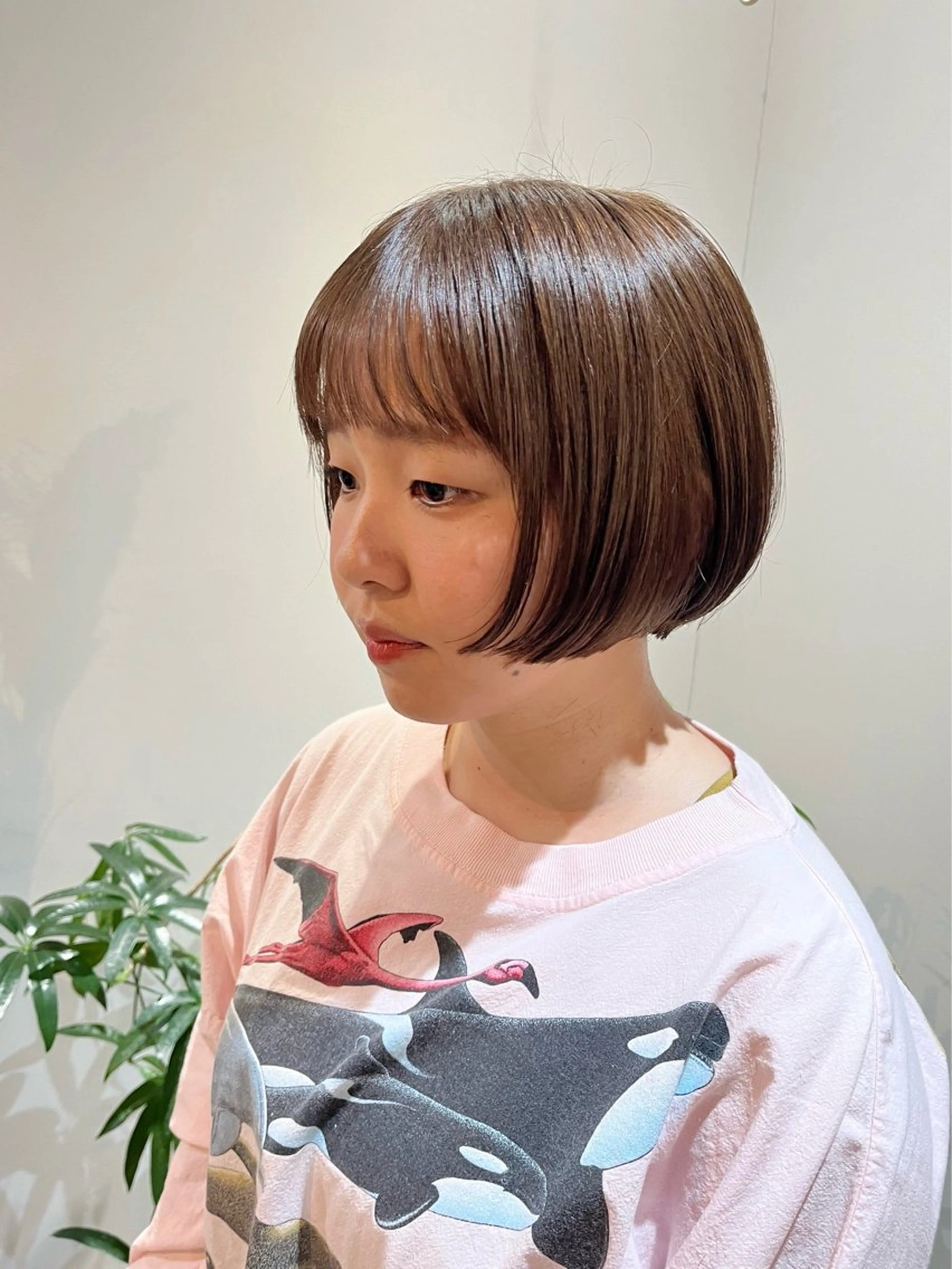 ショート カラー ボブ カット KANO🌷 ブリーチなしカラーのヘアスタイル