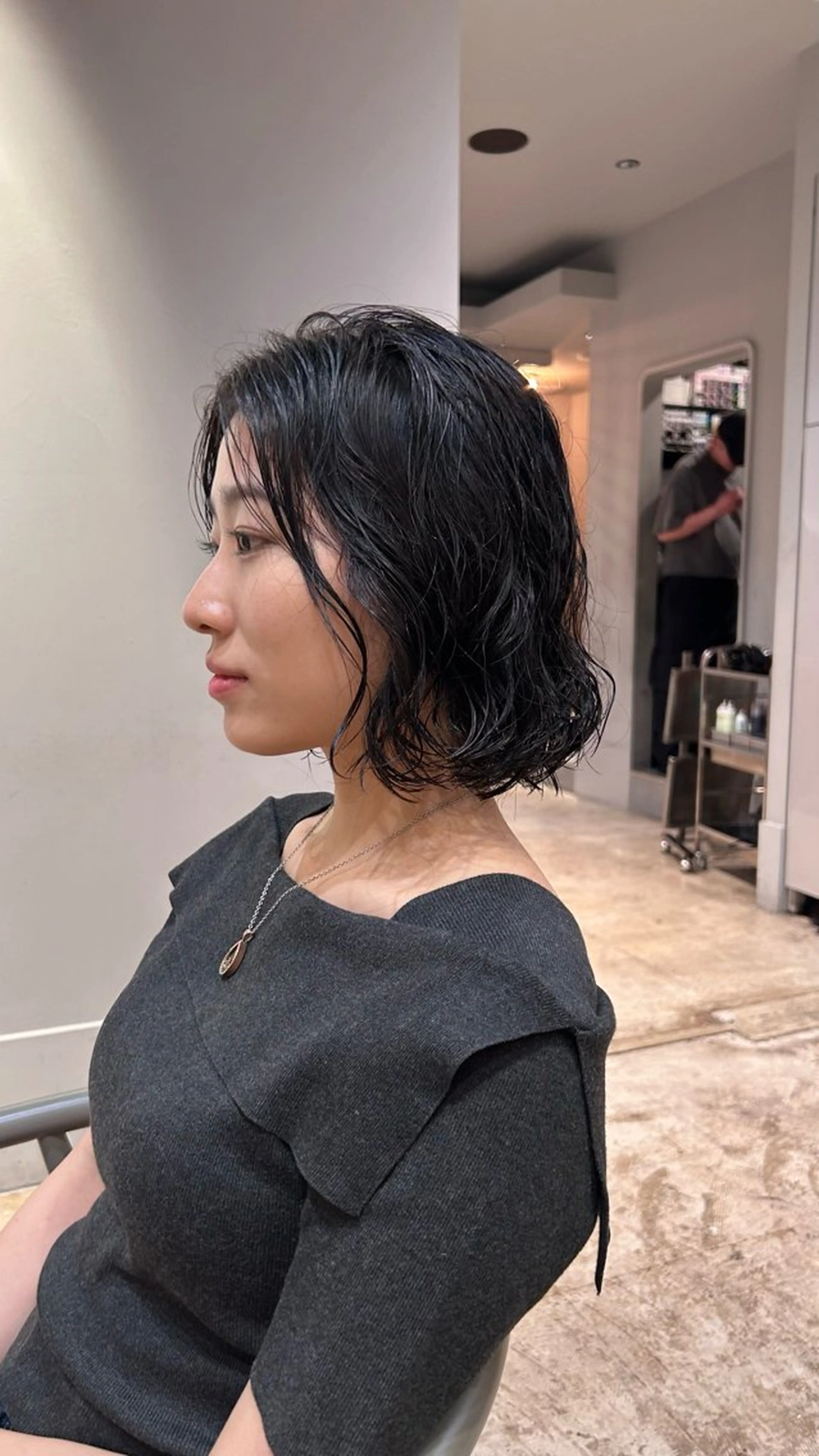 ミディアム パーマ ミディアムパーマ ボブ カット パーマ 🌿ボブ パーマ高橋啓太🌿のヘアスタイル