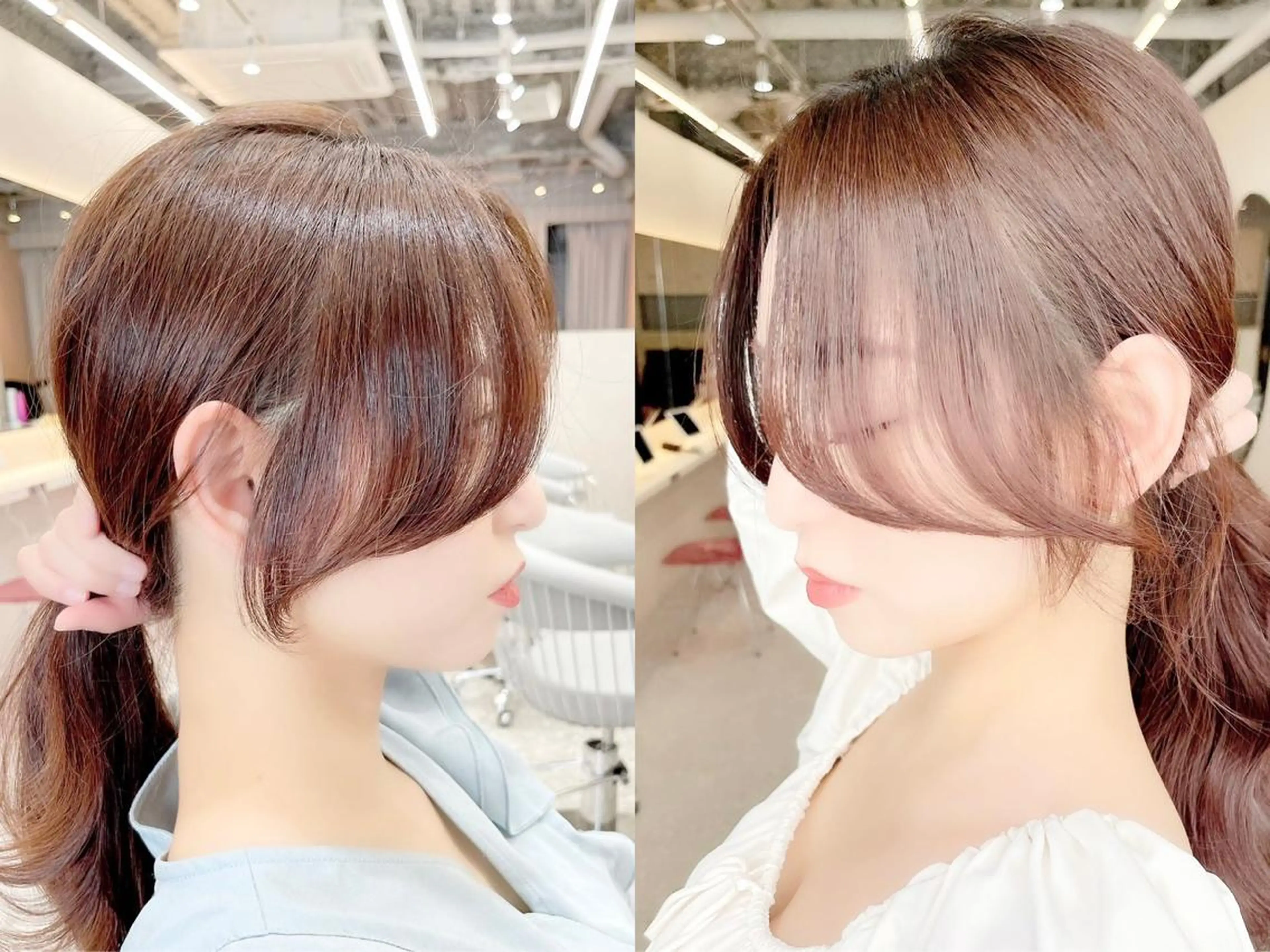 ミディアム くびれヘア 顔周りカット 韓国風ヘア 新宿/韓国レイヤー/ 髪質改善/佐藤航のヘアスタイル