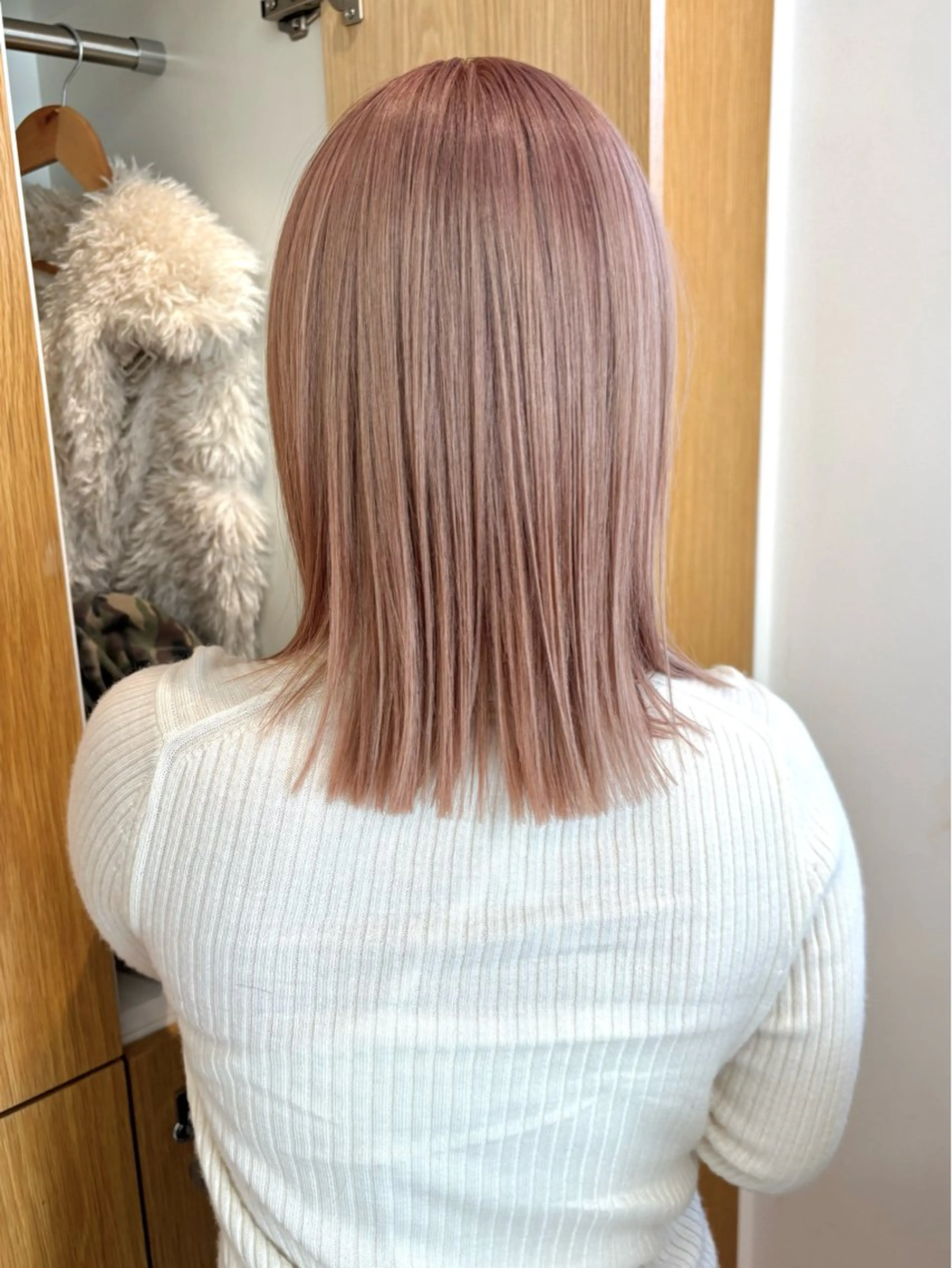 ミディアム カット ヘアカラー トリートメント ボブ/透明感カラー/ 似合わせ🌿高田知那のヘアスタイル