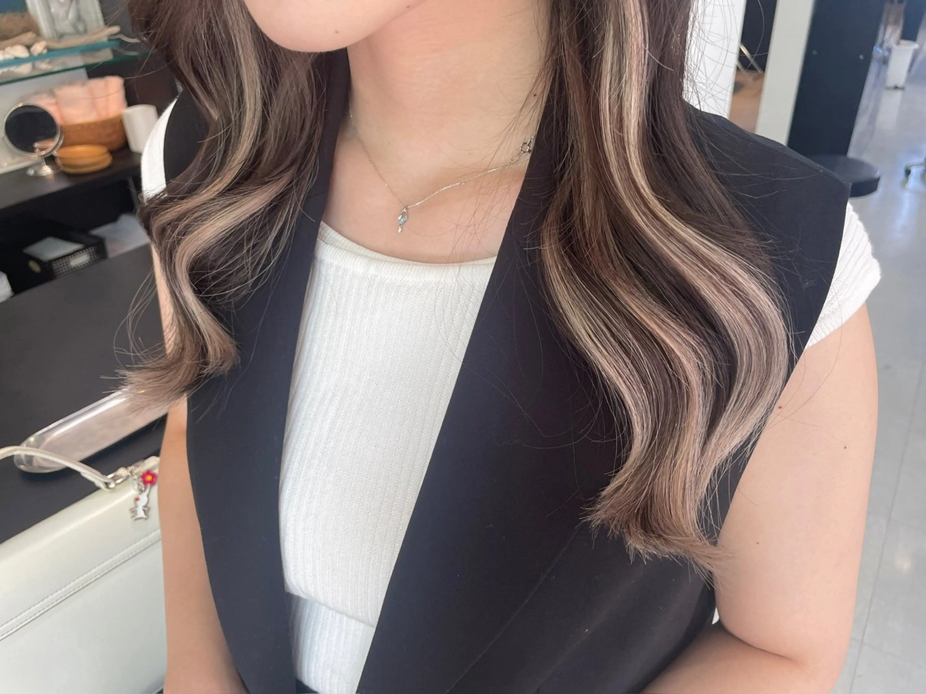 セミロング エクステ MEKI 𓃠‪のヘアスタイル