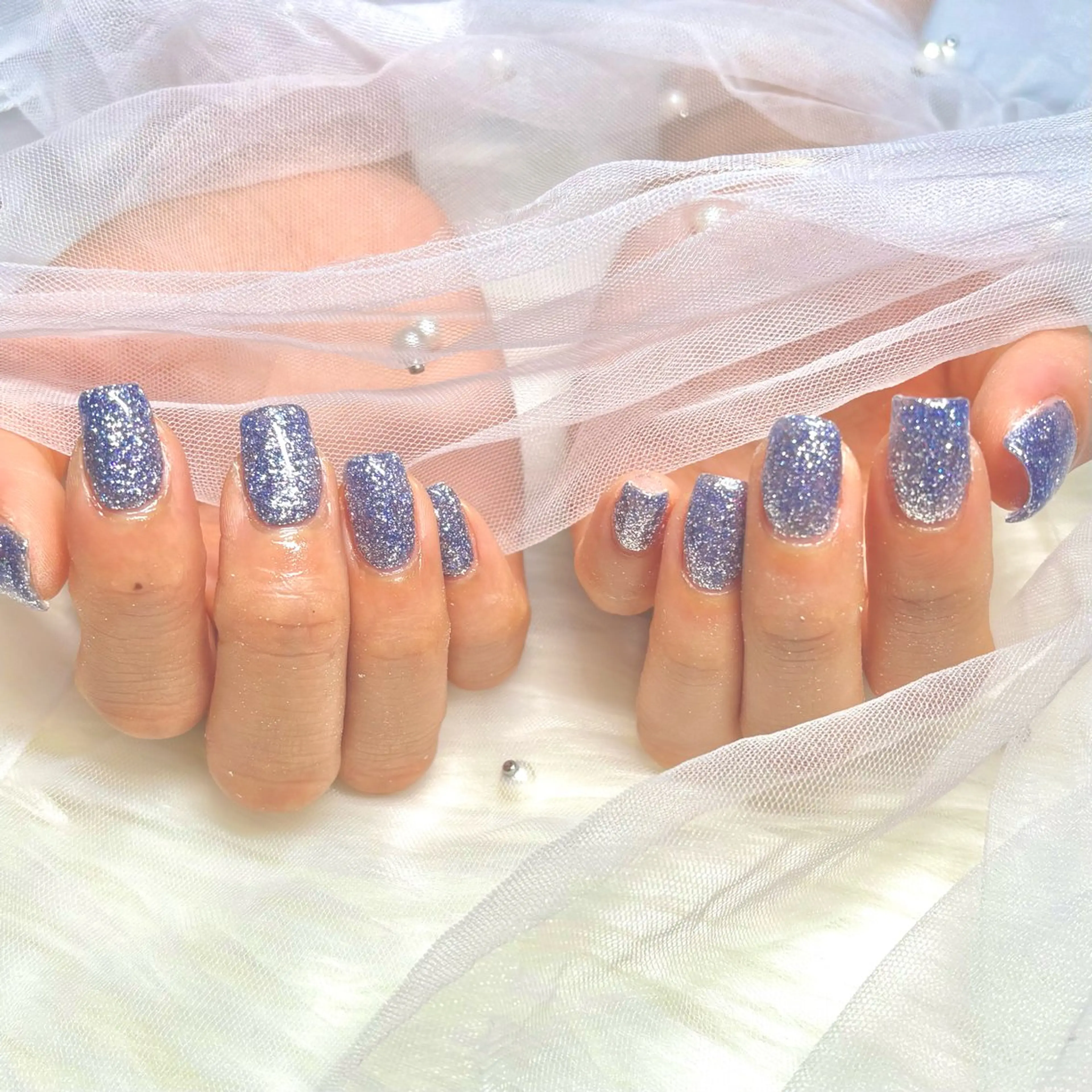 ネイル フラッシュネイル キラキラネイル ラメ(グリッター) ハンドネイル cerisier 坂本のネイルデザイン