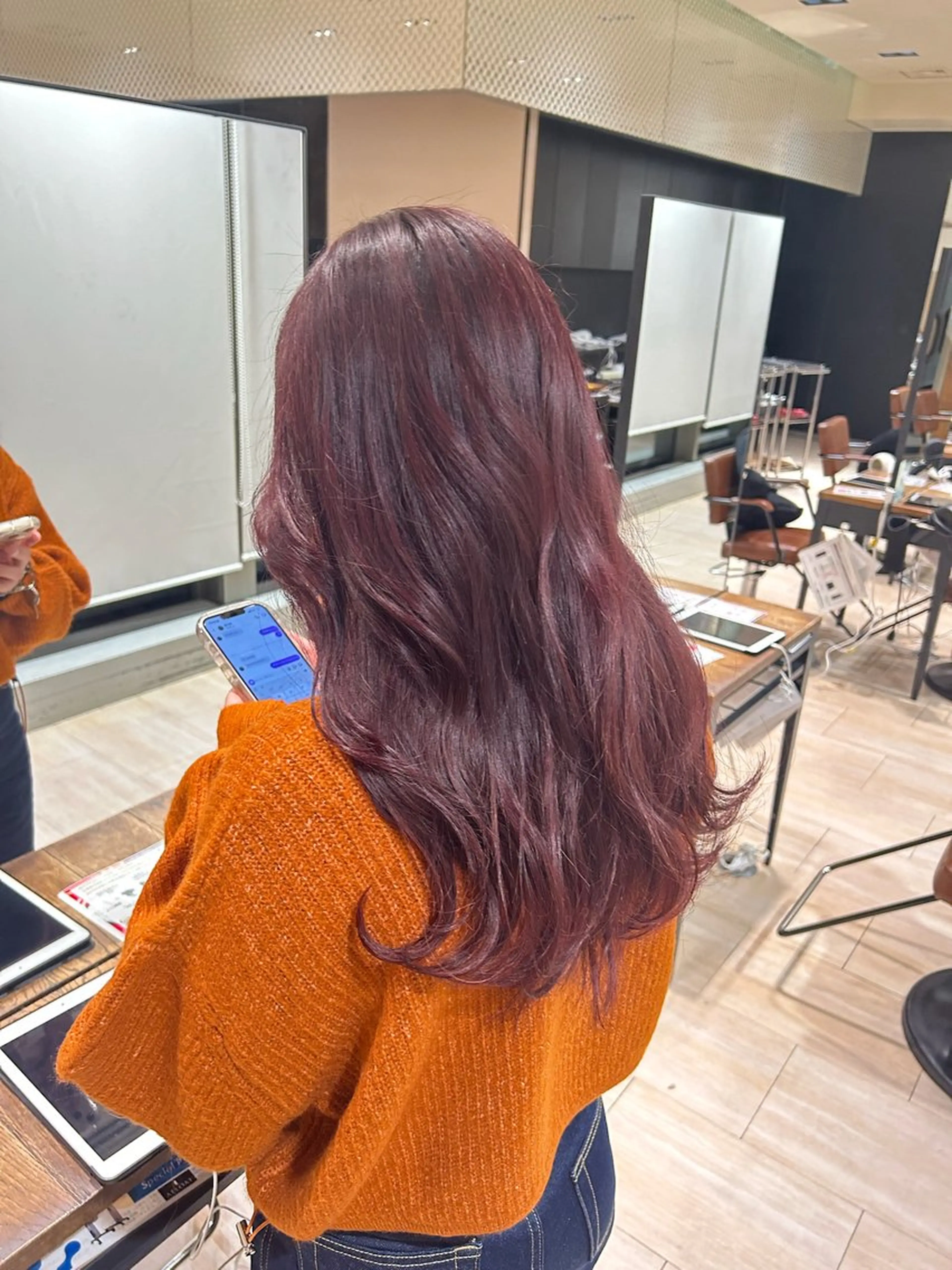 ロング カラー 韓国ヘア/レイヤー/ 顔まわり足立遥奈のヘアスタイル