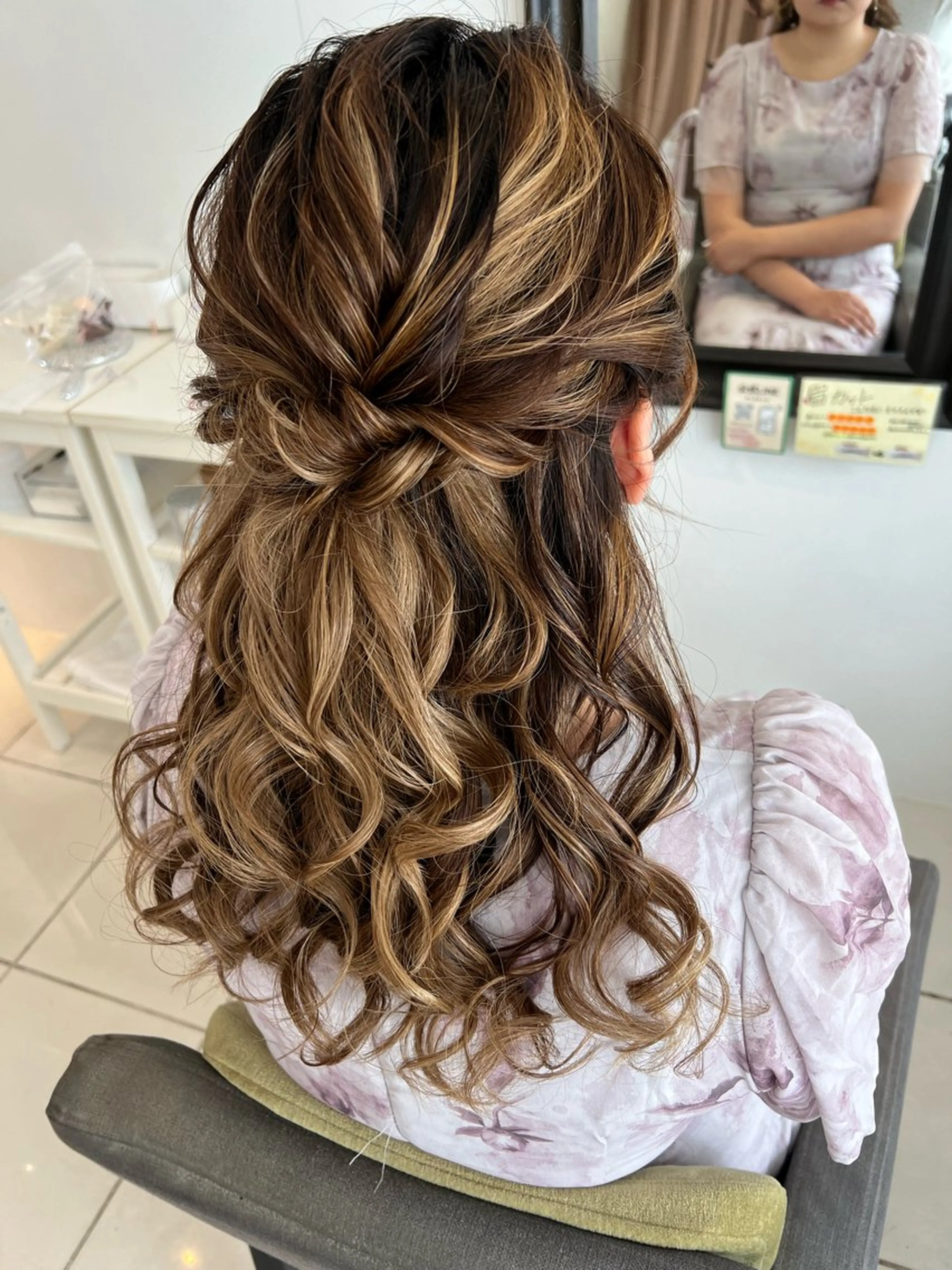 ヘアアレンジ ハーフアップ ヘアセット 大人可愛いヘアメイク 💋🧚‍♀️しずかのヘアスタイル