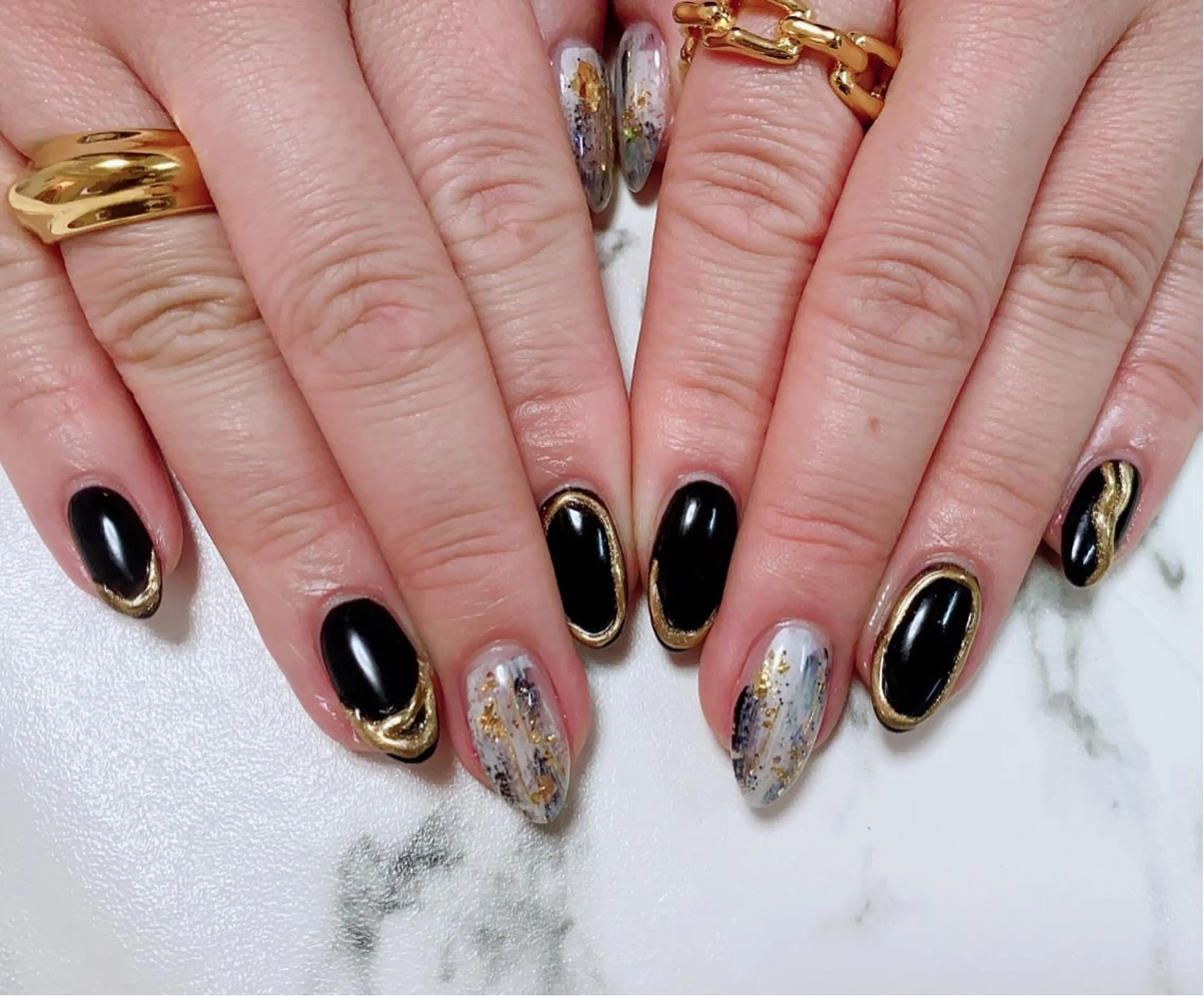 ロング カラー ネイル Q Free nailsのネイルデザイン