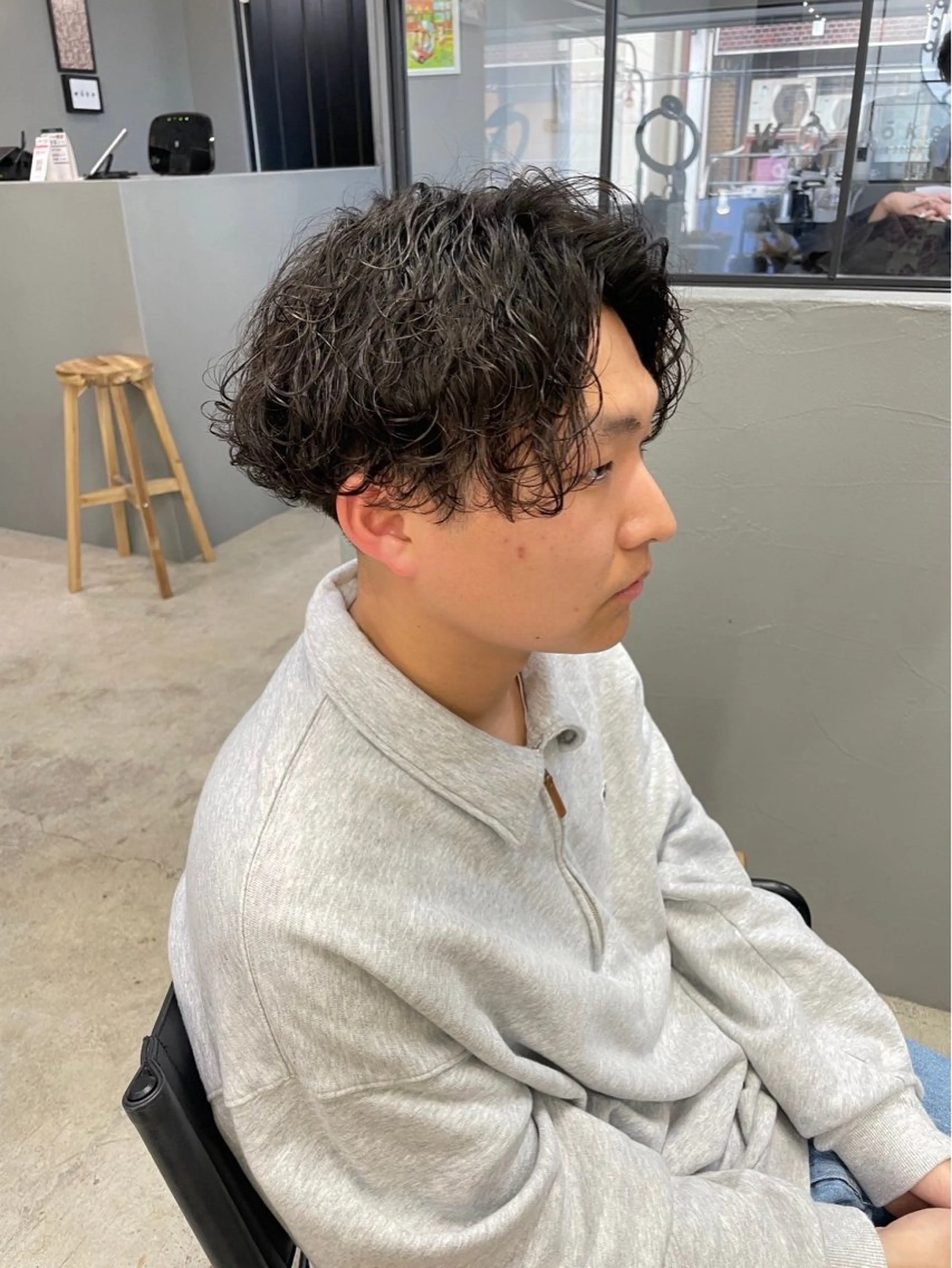 ショート パーマ メンズ カット パーマ メンズ専門サロン wokeのヘアスタイル