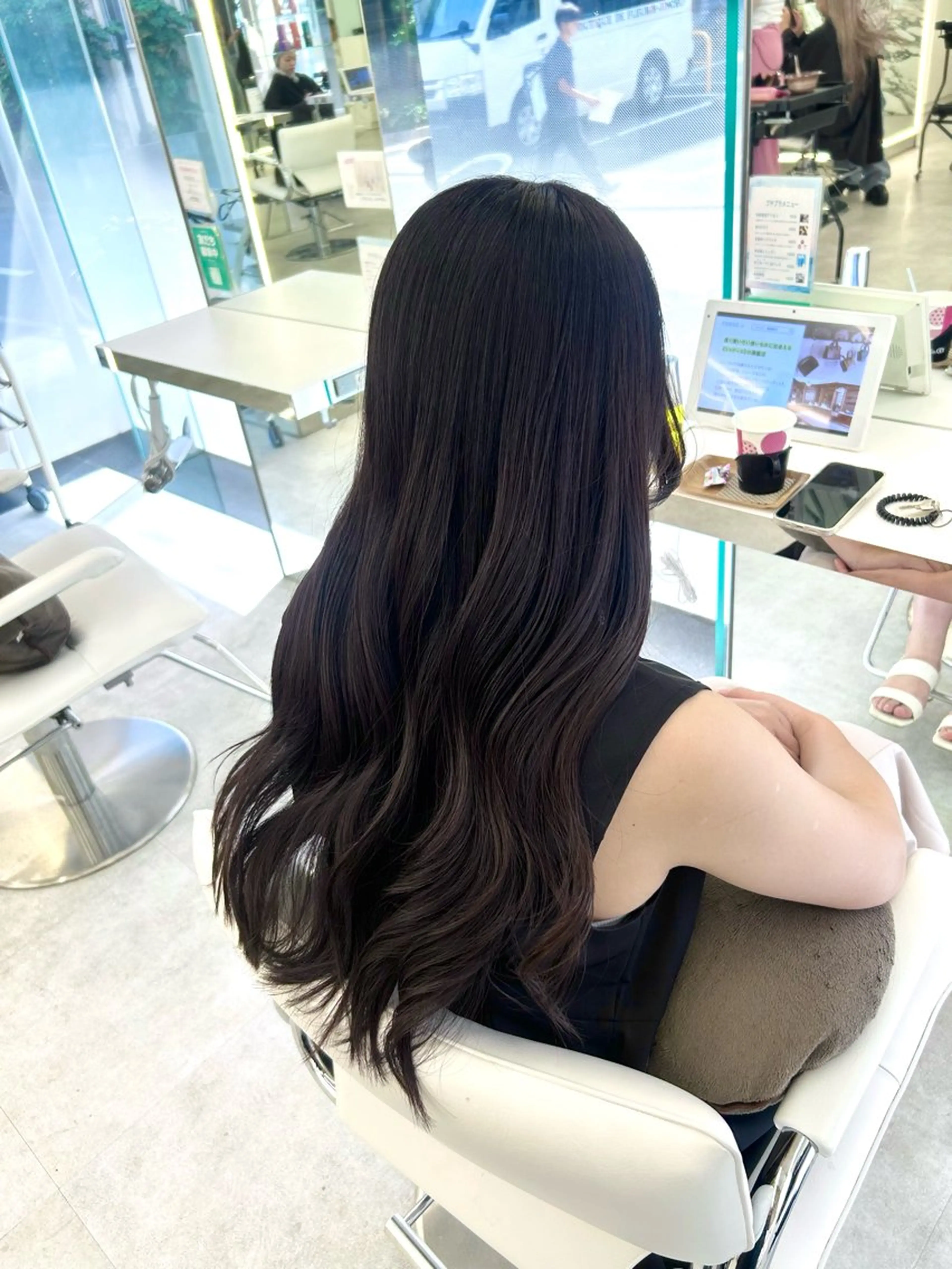 ロング カラー ヘアカラー ヘッドスパ はるか/ブリーチカラ ー/ヘアアレンジ🤍のヘアスタイル