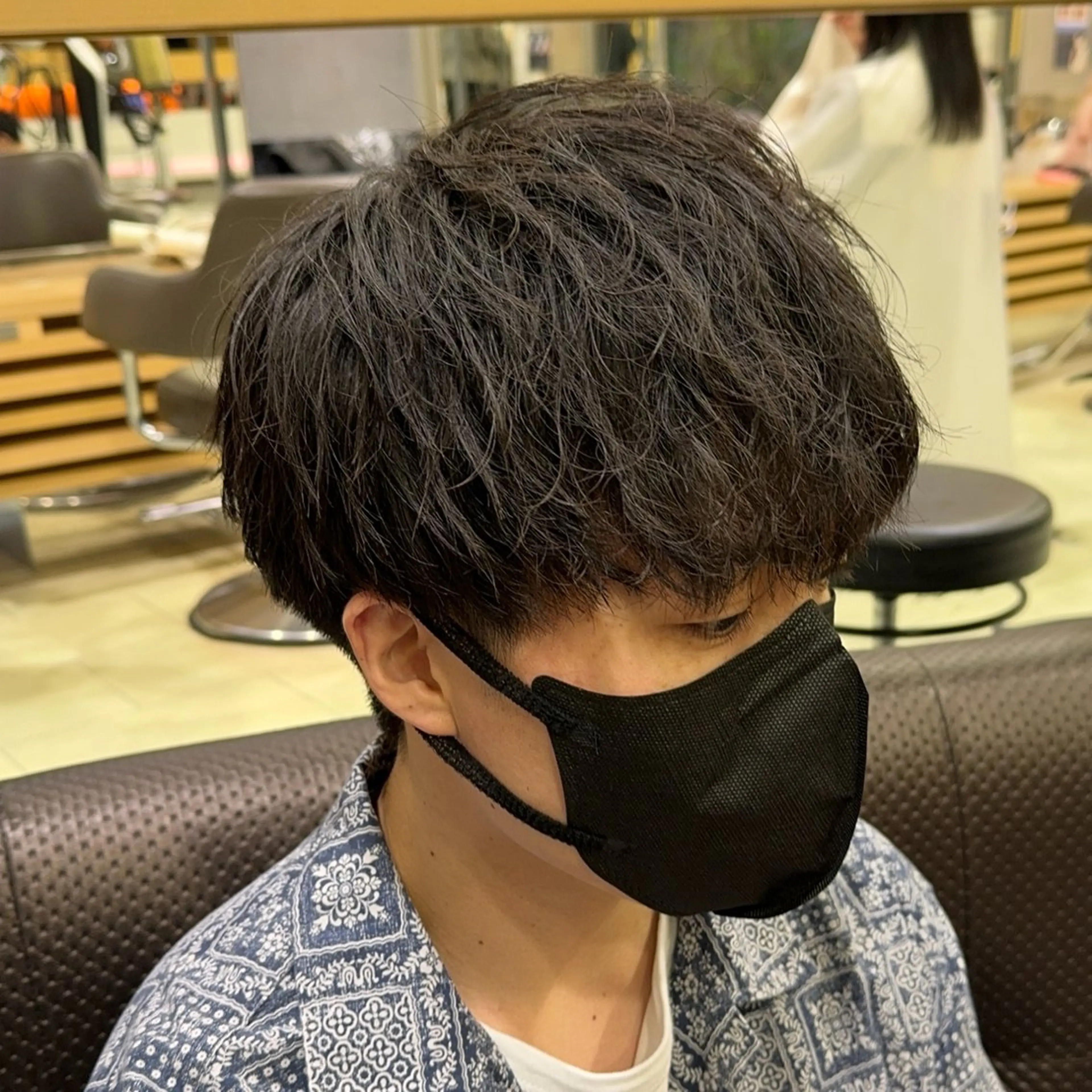 メンズ 韓国レイヤー/センタ ーパート/坂本翔のヘアスタイル